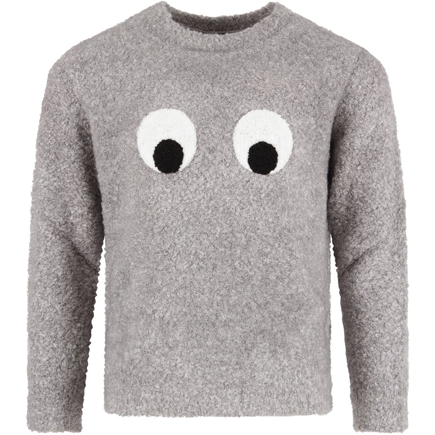 Stella Mccartney Kids' Grey Boy Sweater With Eyes