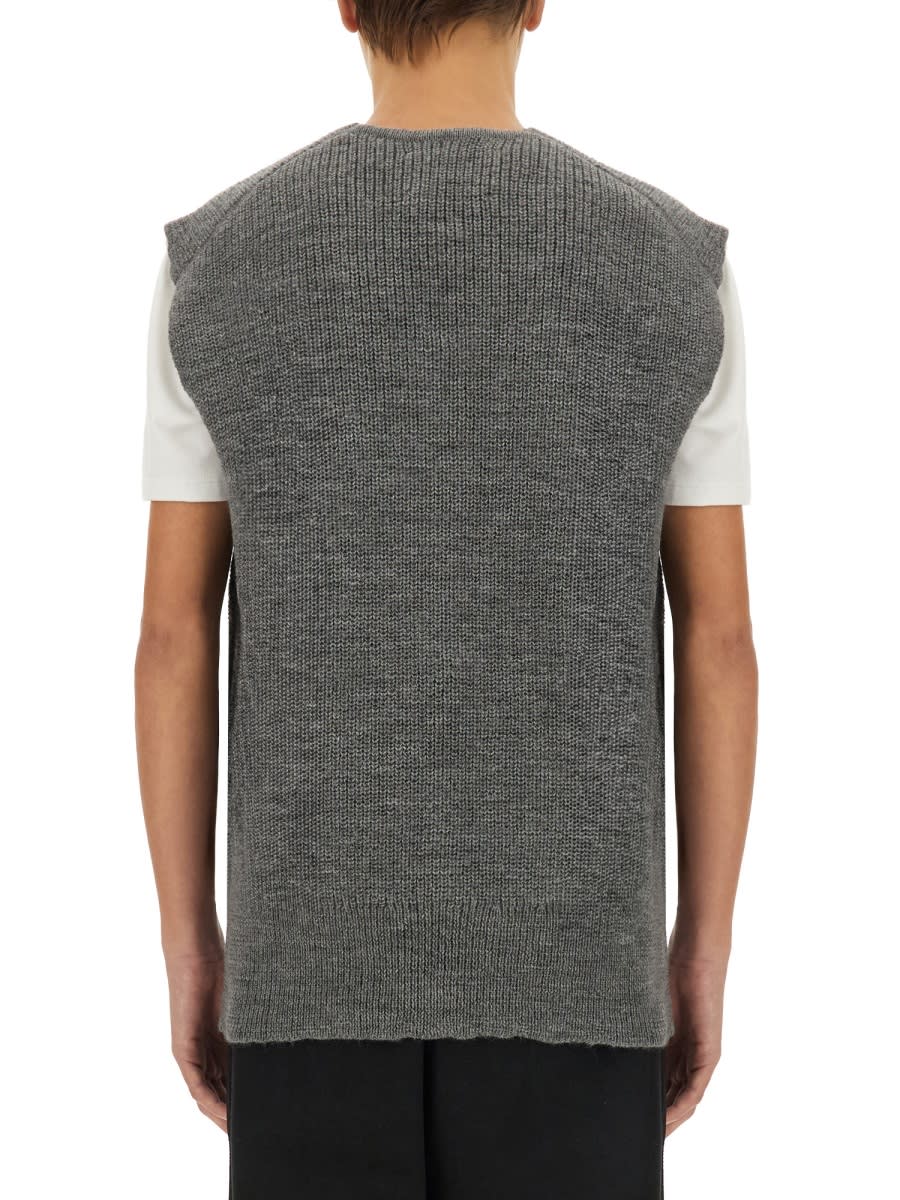 Shop Margaret Howell Wool Vest In Grey