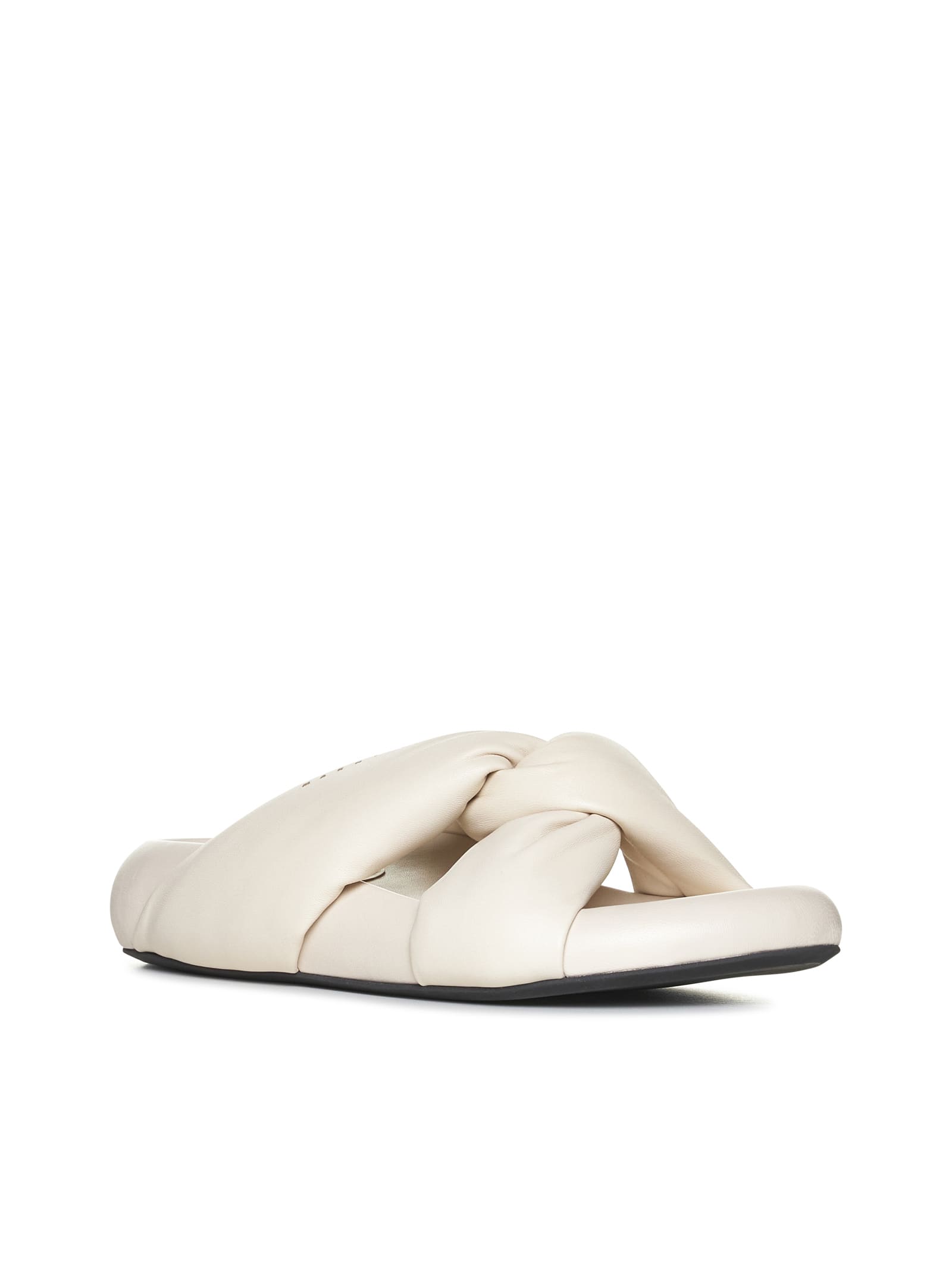 Shop Marni Sandals In Seashell