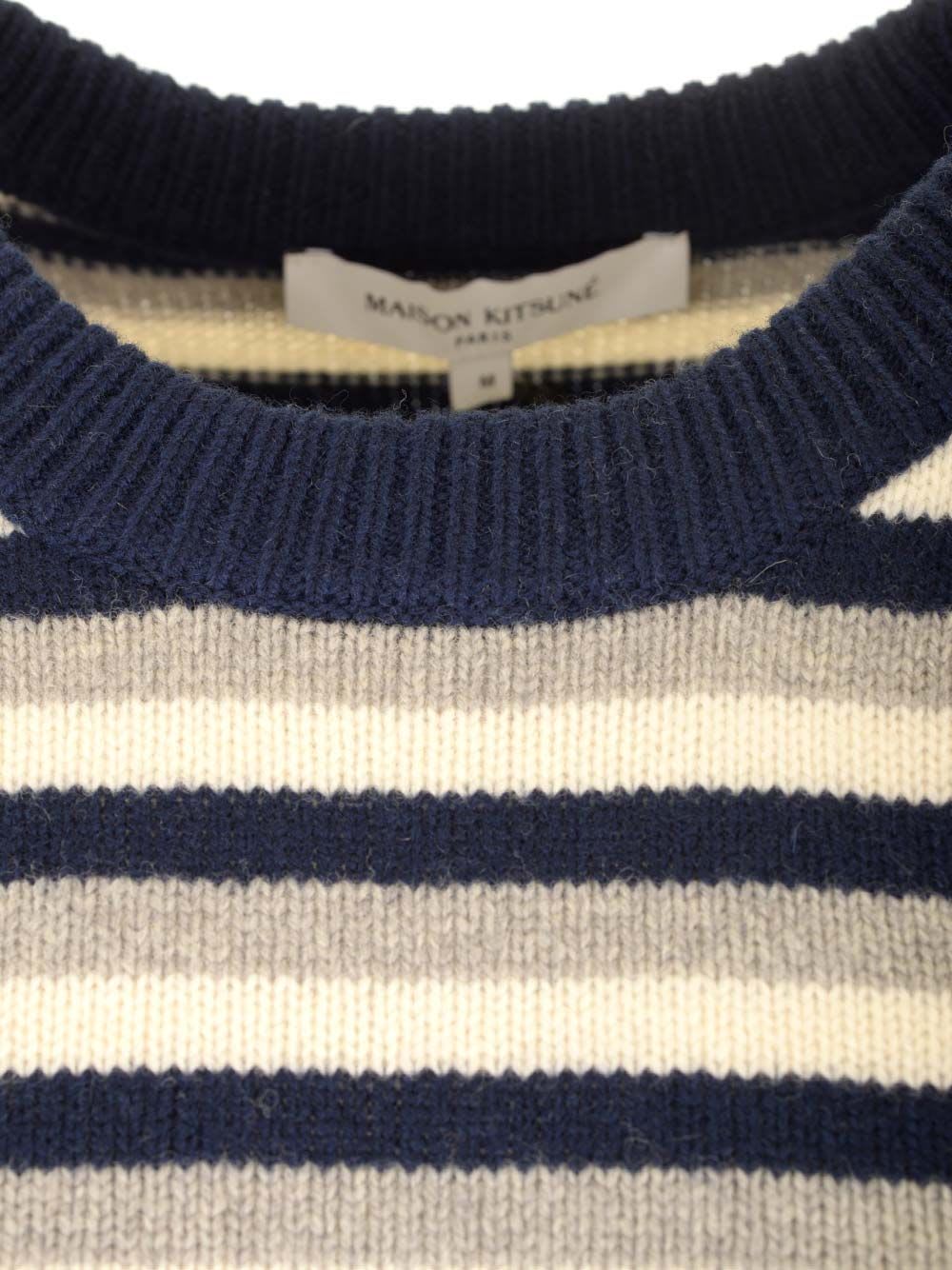 Shop Maison Kitsuné Intarsia Sweater In Multicolor