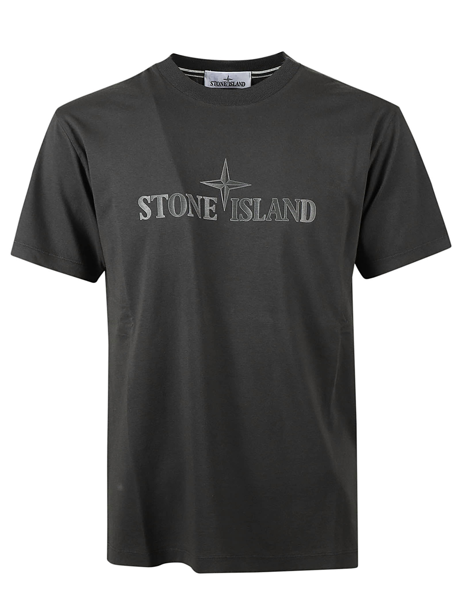 Shop Stone Island T-shirt In Lead Grey