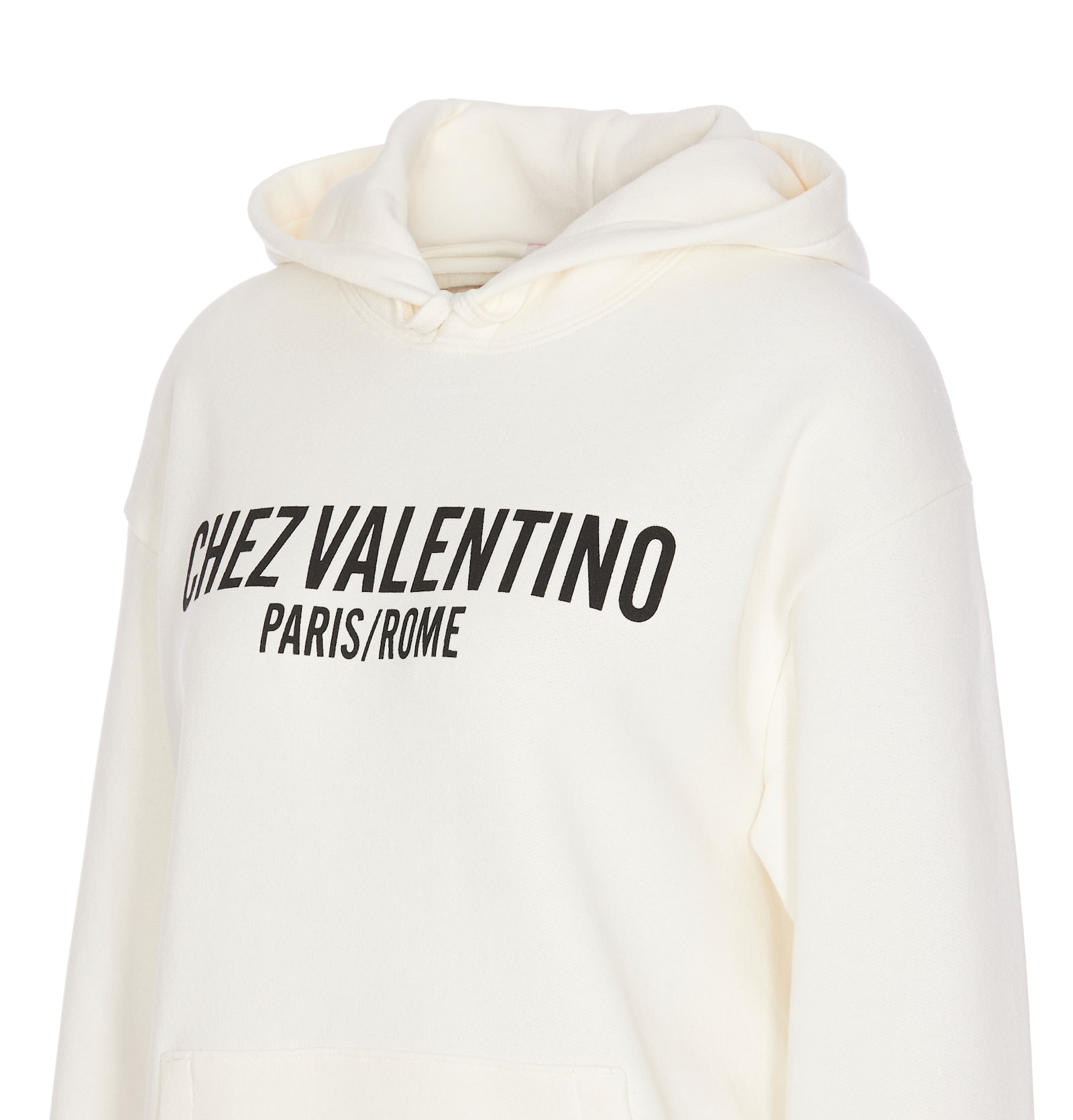 Shop Valentino Logo Hoodie In White