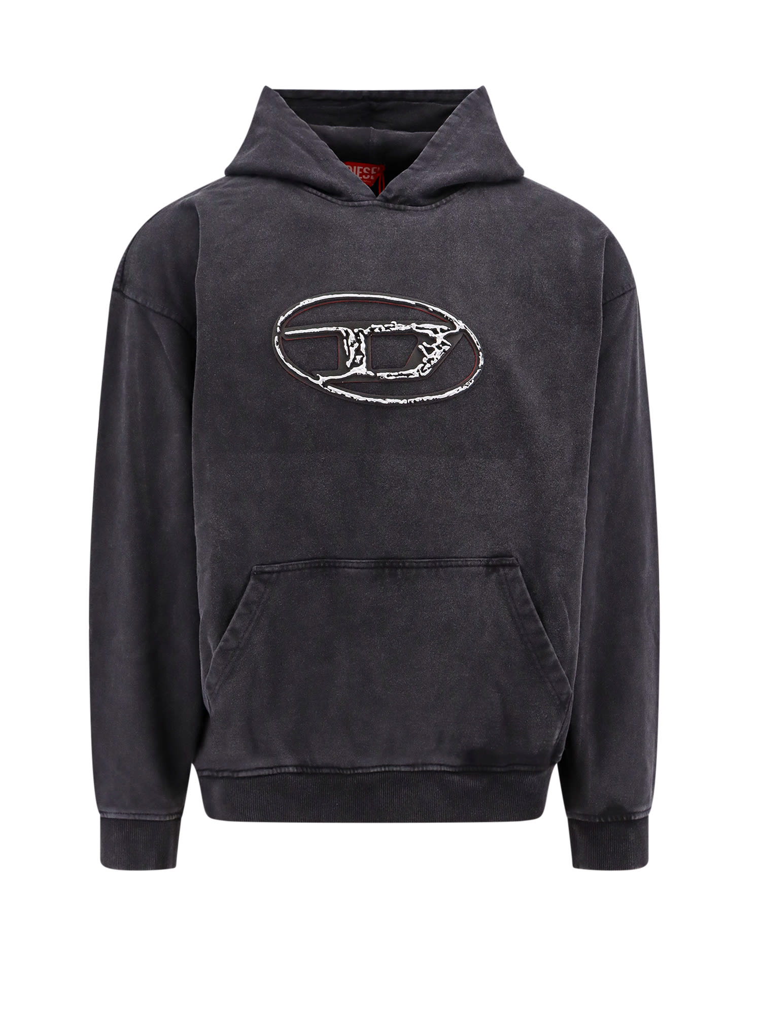 Shop Diesel S-boxt-hood-q7 Sweatshirt In Nero