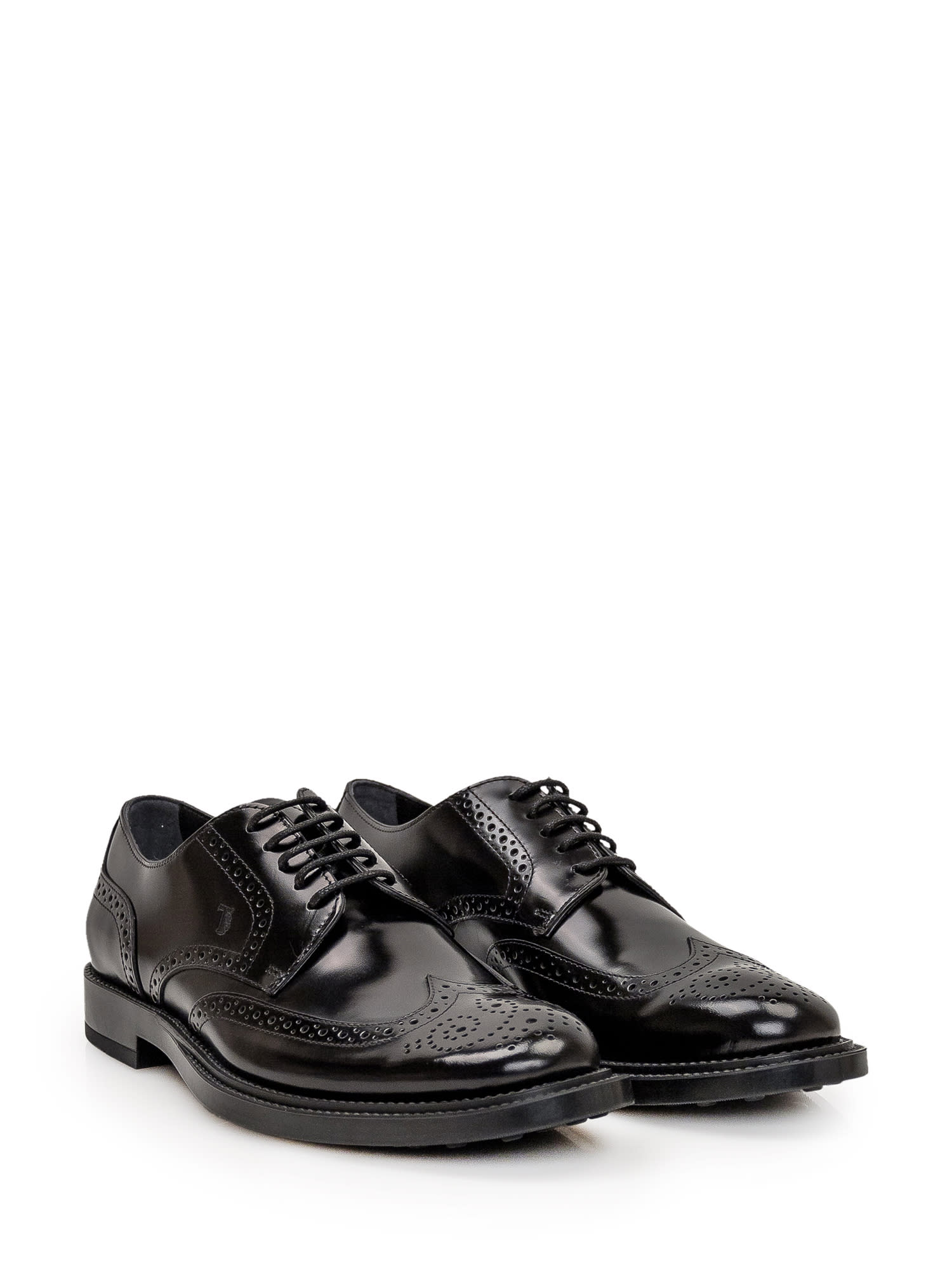 Shop Tod's Derby Lace-up In Nero
