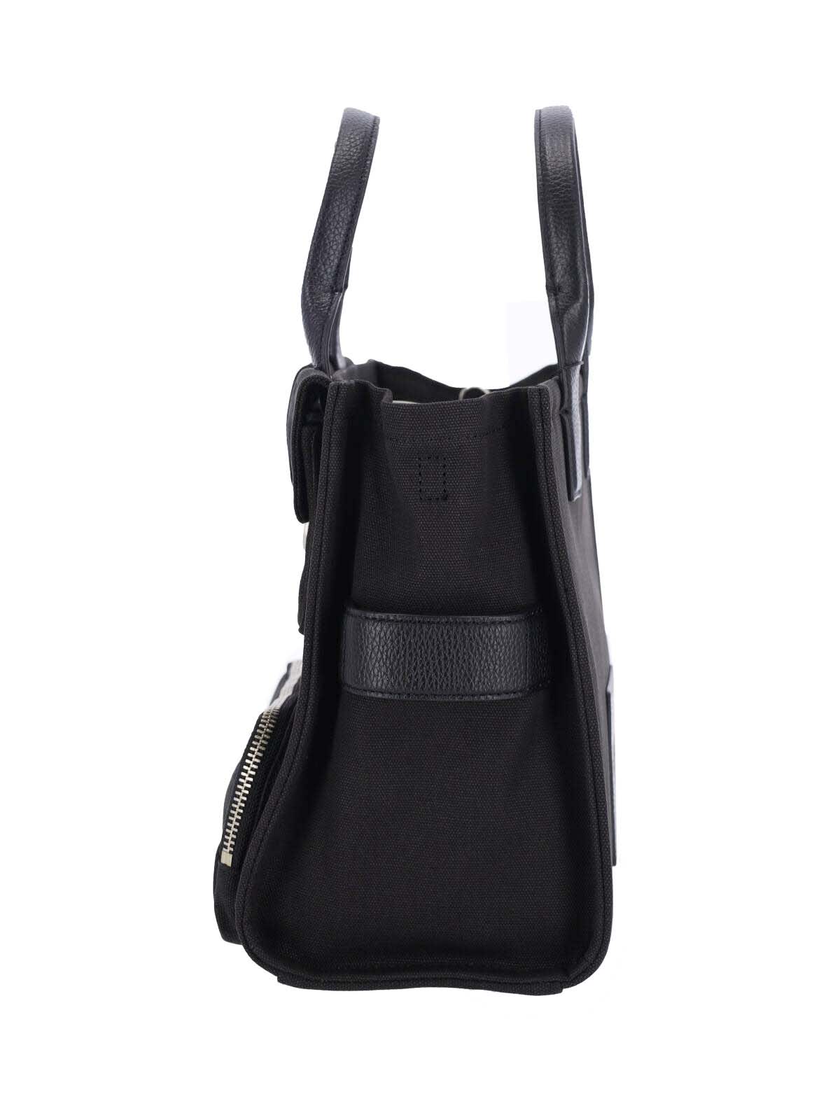 Marc Jacobs Medium Cargo Tote With Leather Handles And Zip Closure In Black