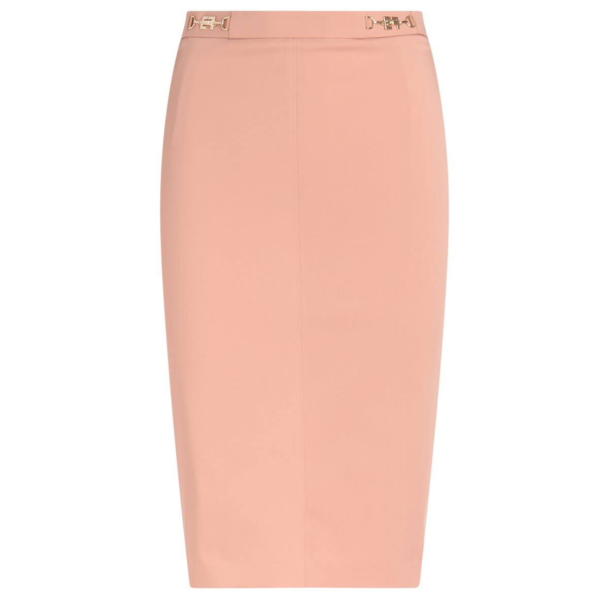 Elisabetta Franchi Pink Gold Pencil Skirt