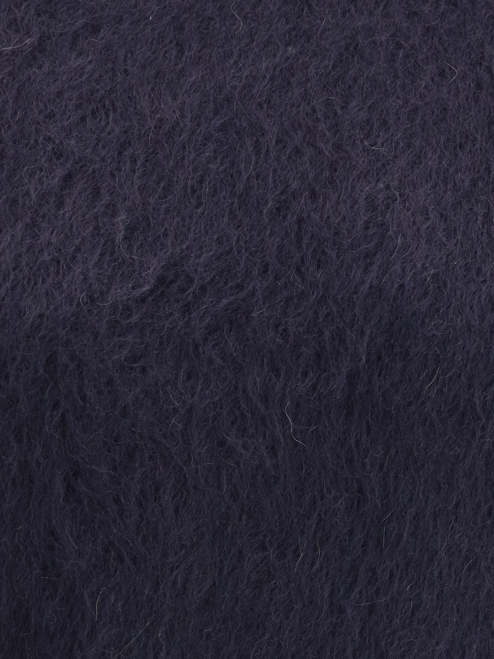 Max Mara Turtleneck Sweater In Brushed Mohair-blend Yarn In Purple