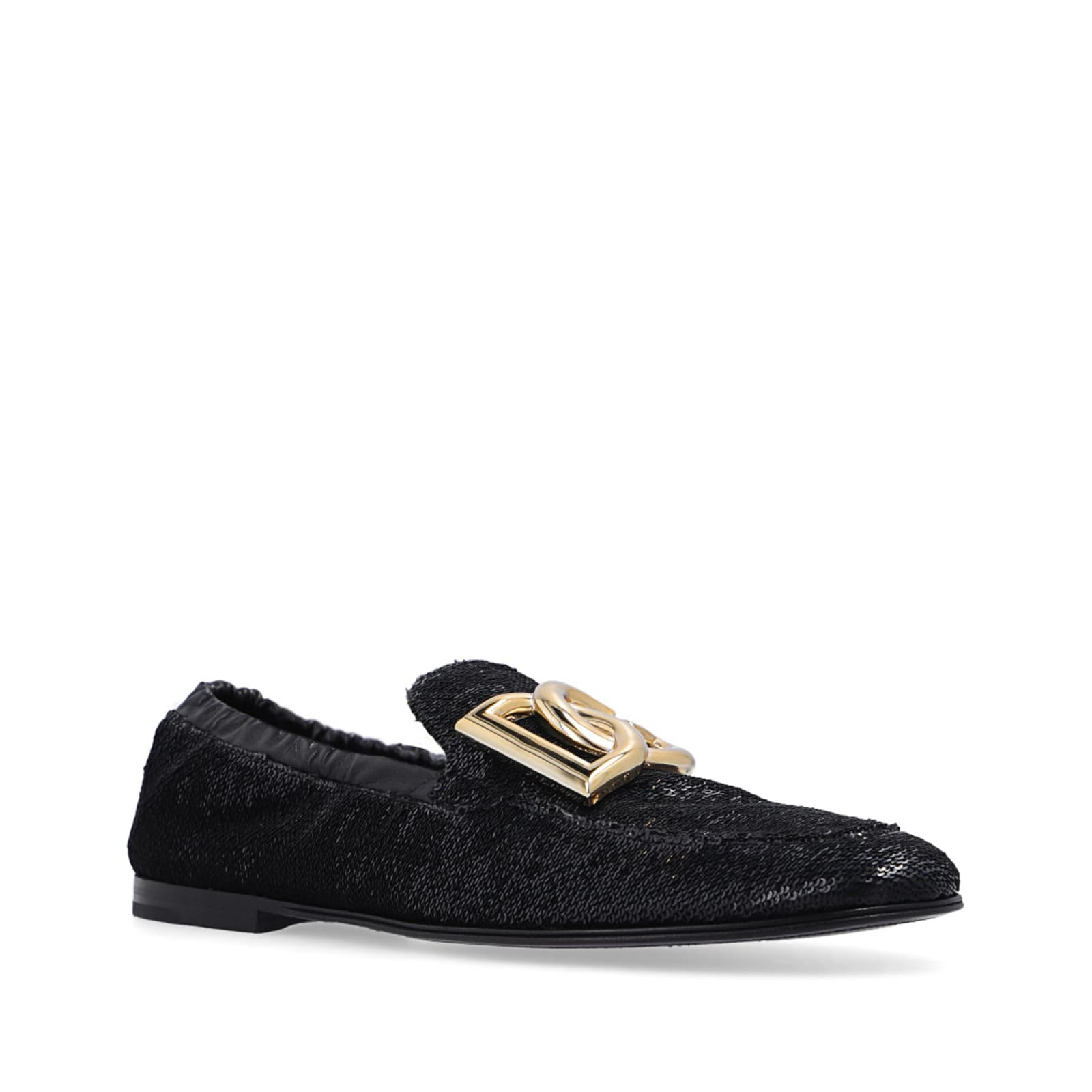 Shop Dolce & Gabbana Ariosto Paillettes Loafers In Black