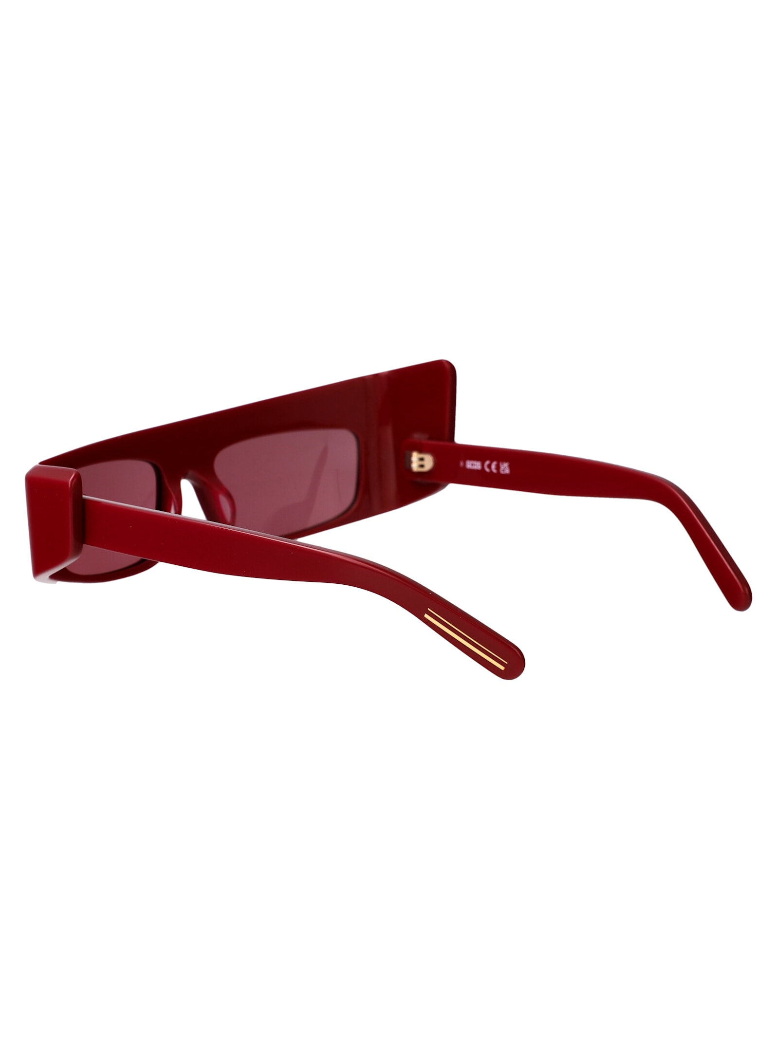 Gcds Rosso Luc Acetate Sunglasses In 66s Rosso Luc/bordeaux
