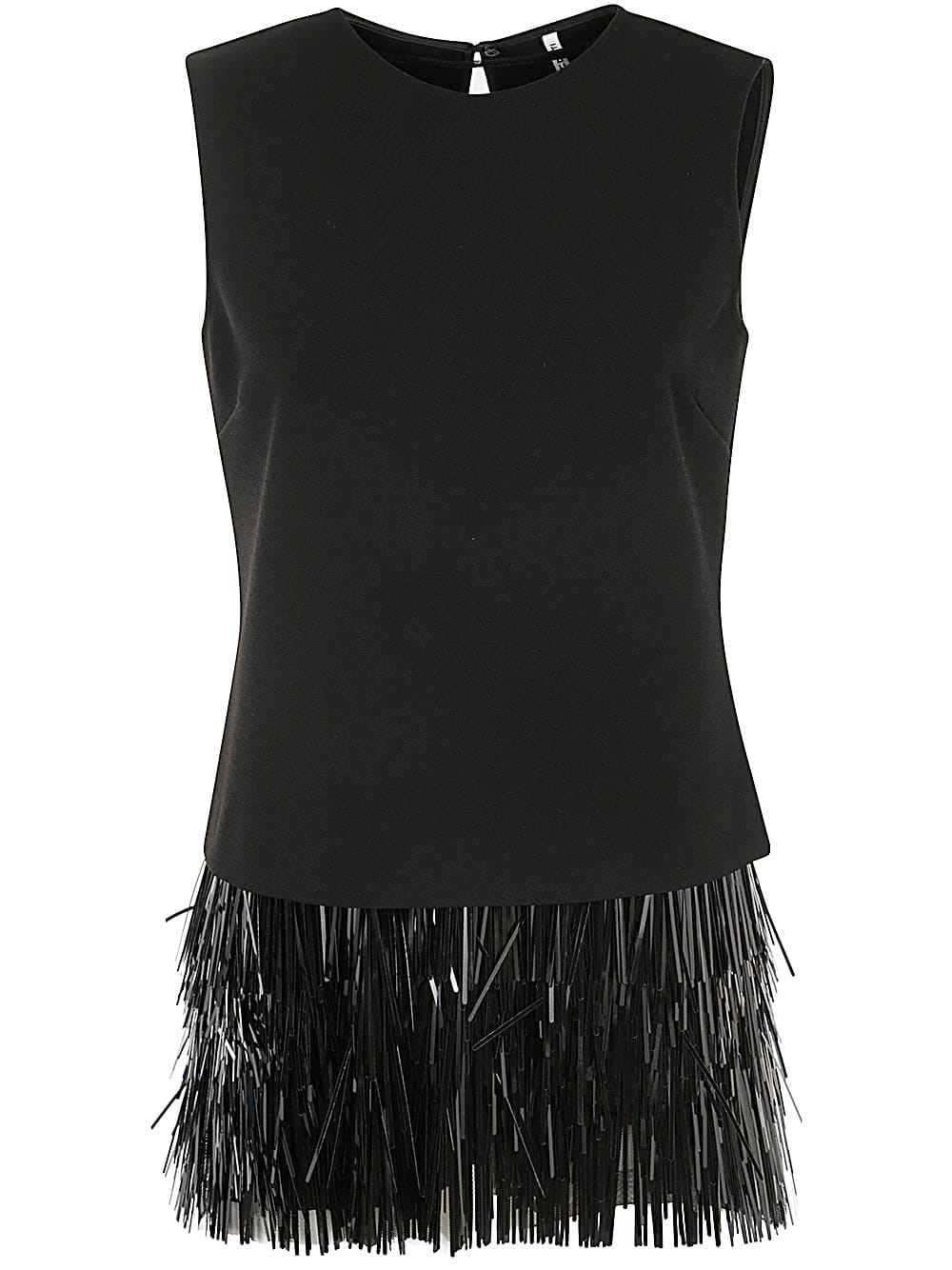 Shop Liviana Conti Fringes Blouse In Black