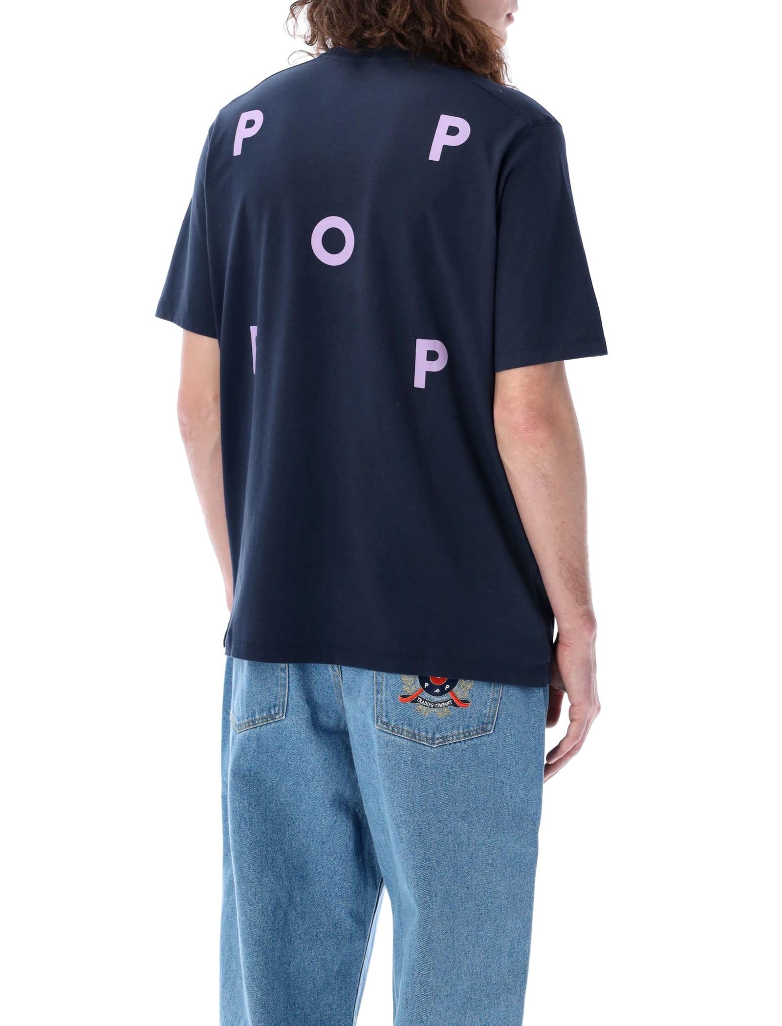 Shop Pop Trading Company Pop Logo T-shirt In Navy