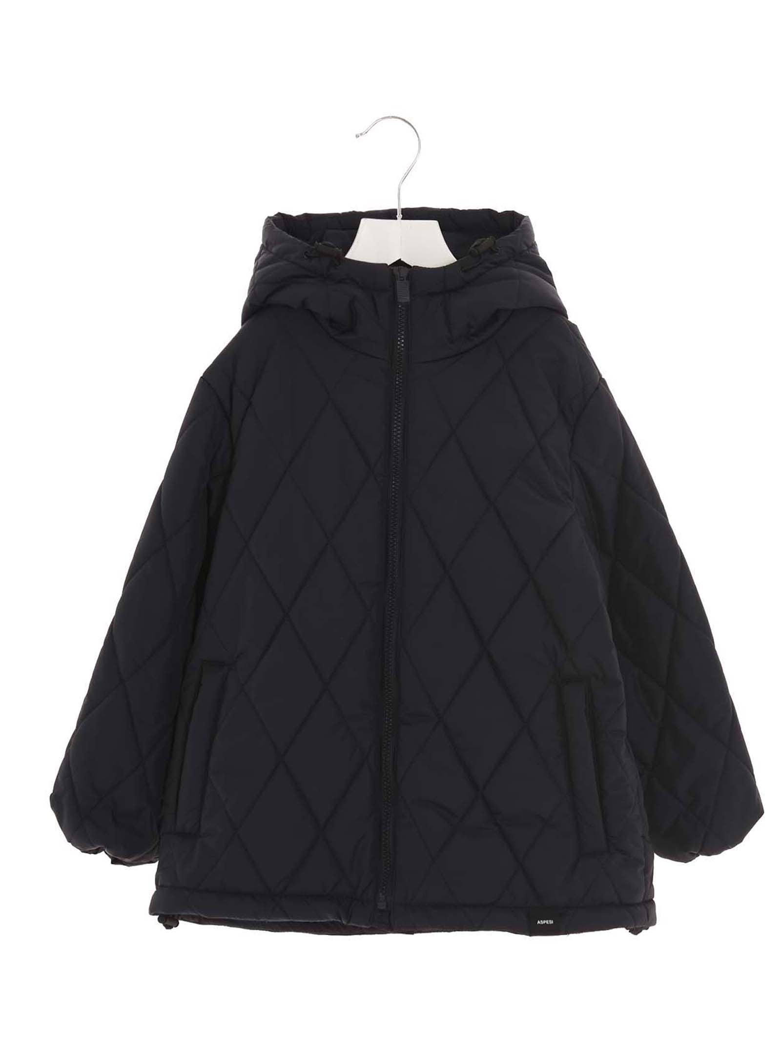 Aspesi Kids hooded quilted padded coat - Neutrals