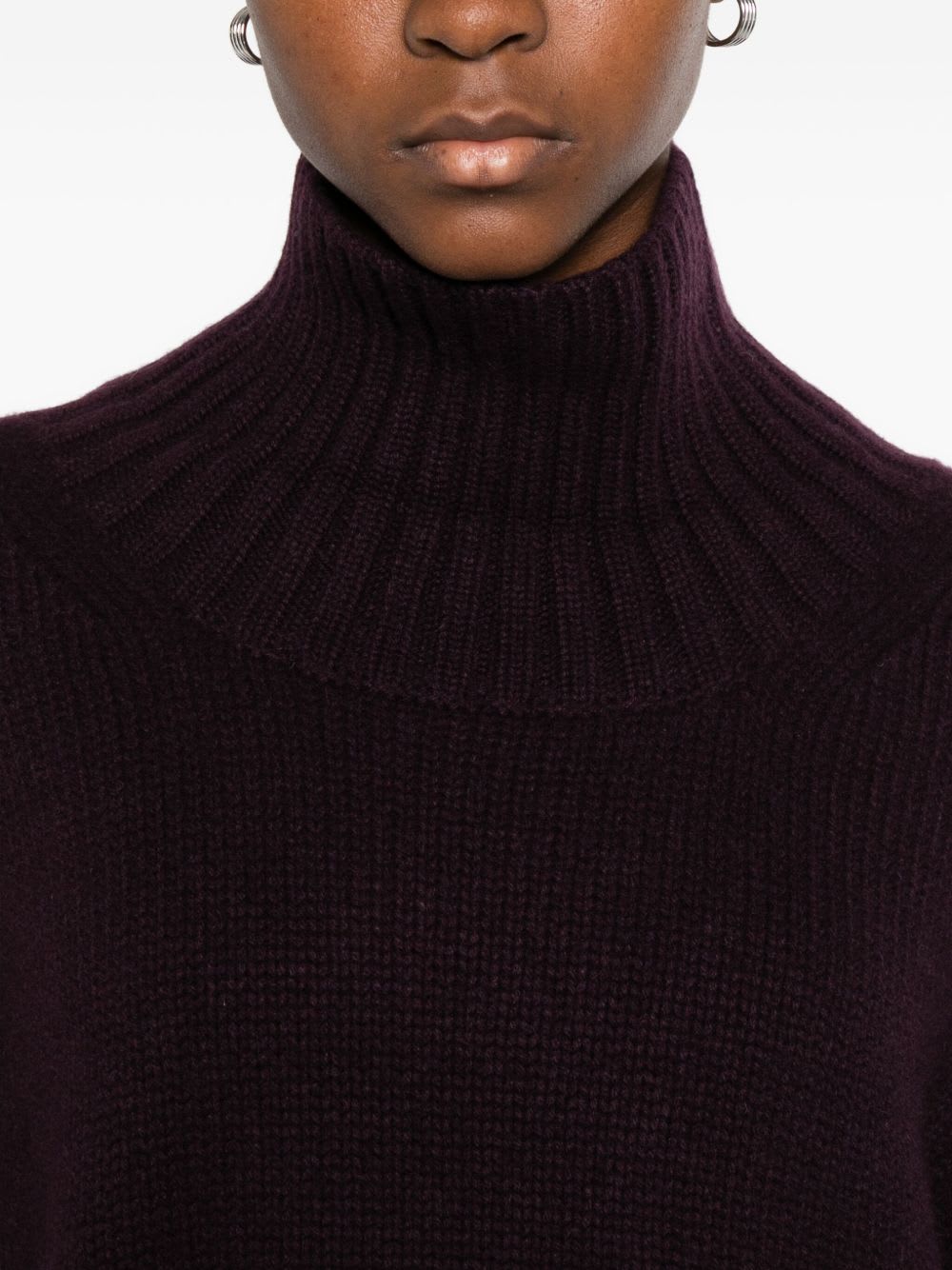 Goat Cashmere Jumper In Purple