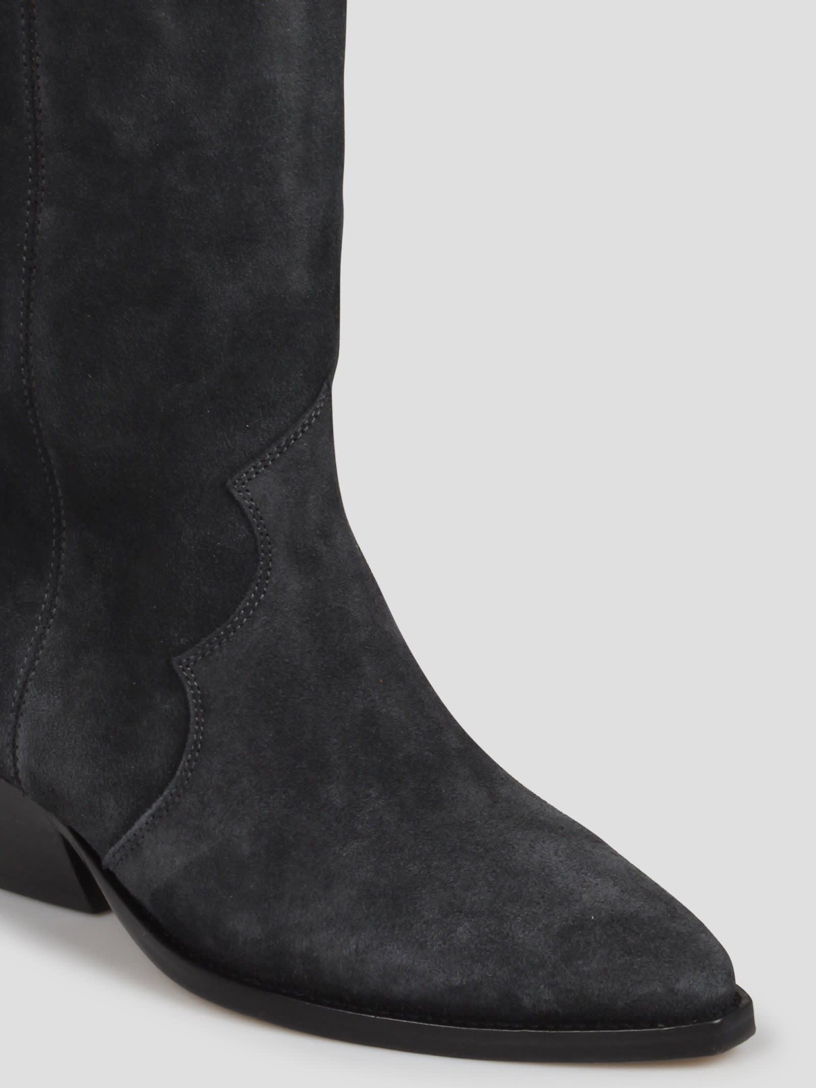 Shop Isabel Marant Denvee Texan Boots In Black