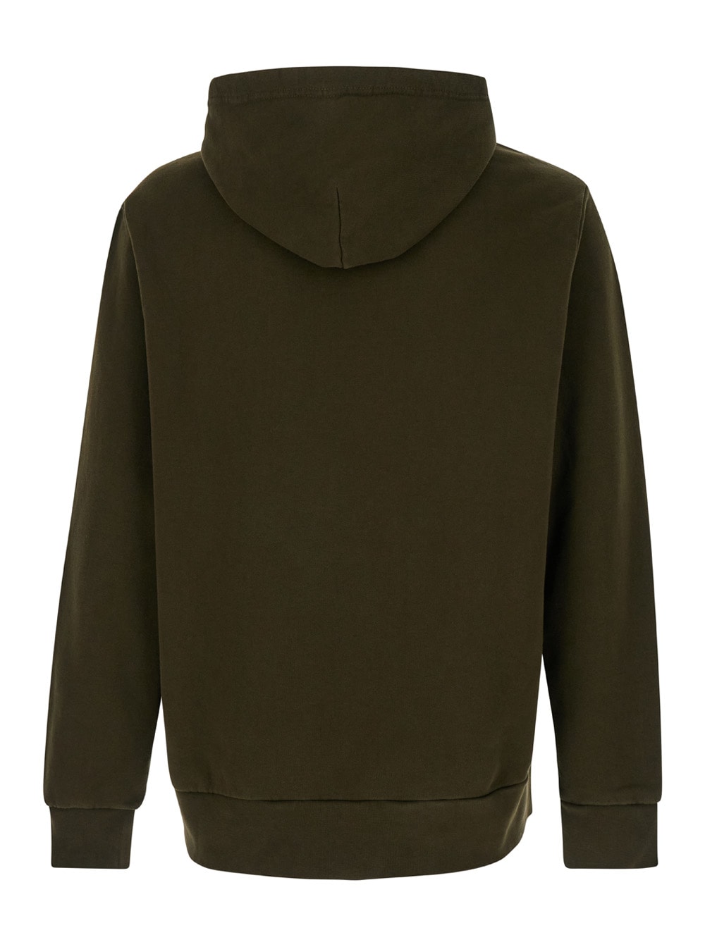 Shop Polo Ralph Lauren Dark Green Hoodie With Pony Embroidery In Jersey Man