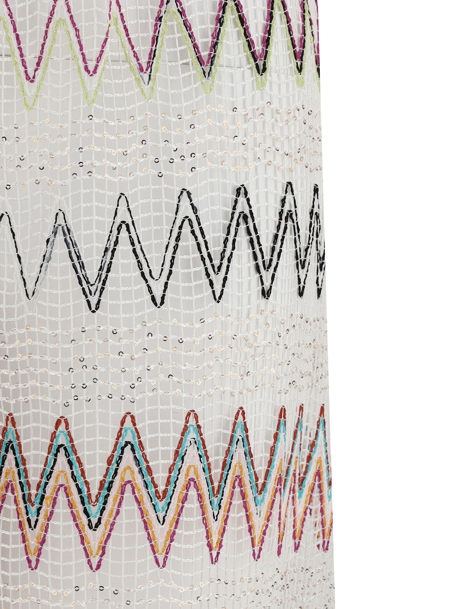 Missoni Mesh Pants With Zig Zag Pattern In Multicolor
