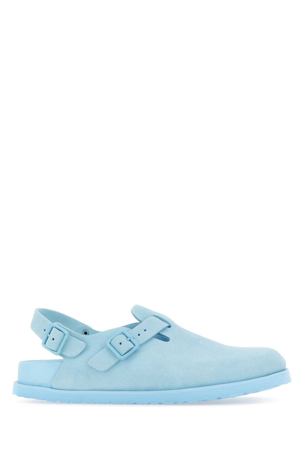 Pastel Light-blue Suede Tokyo Slippers