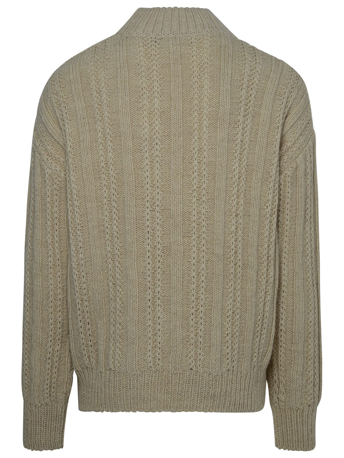 Shop Alanui Beige Alpaca Blend Sweater In Cream