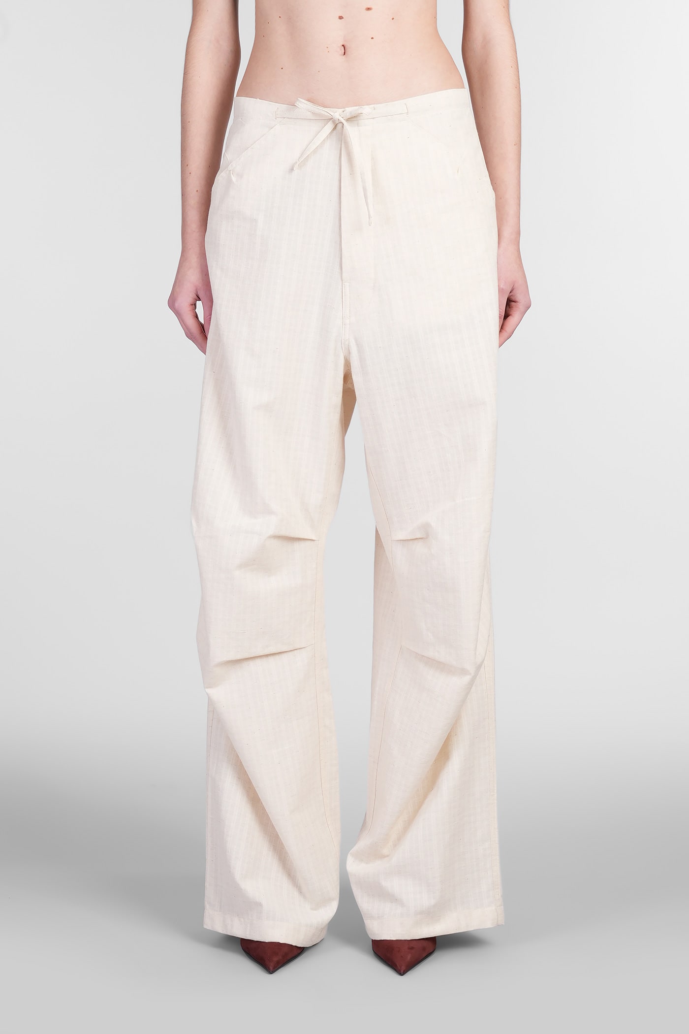 Daisy Pants In Beige Cotton