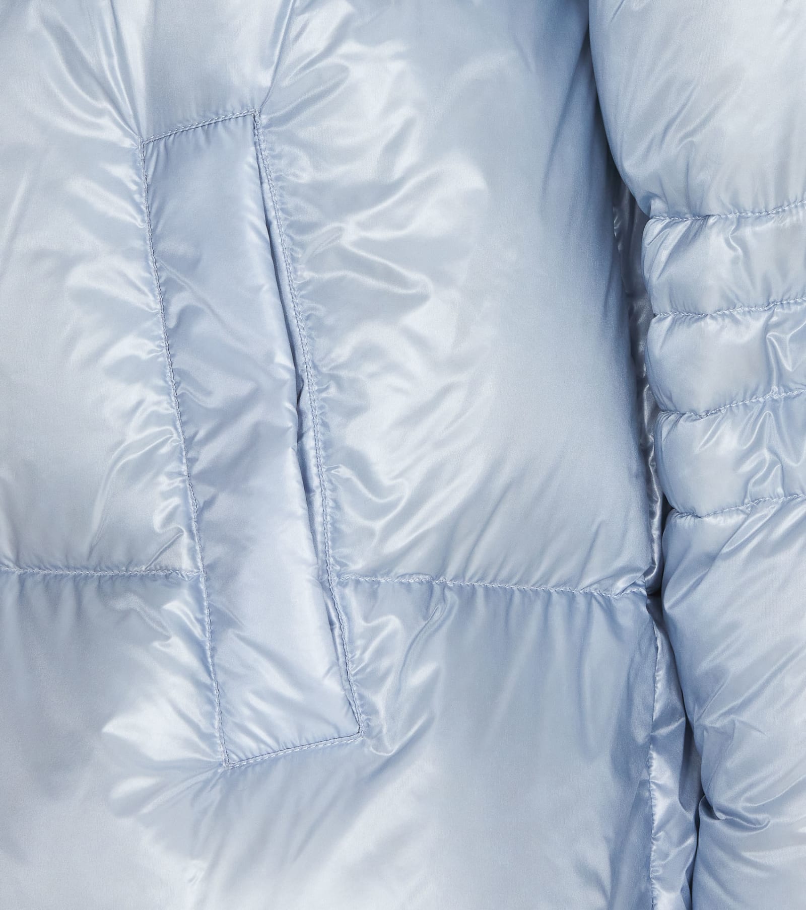 Herno Ultralight Soft Nylon Mid Down Jacket In Blue