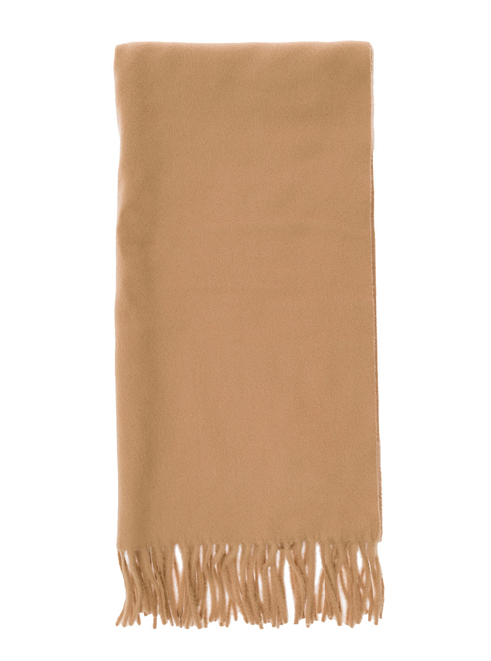 Camel wool scarf in camel and blue - The Nines