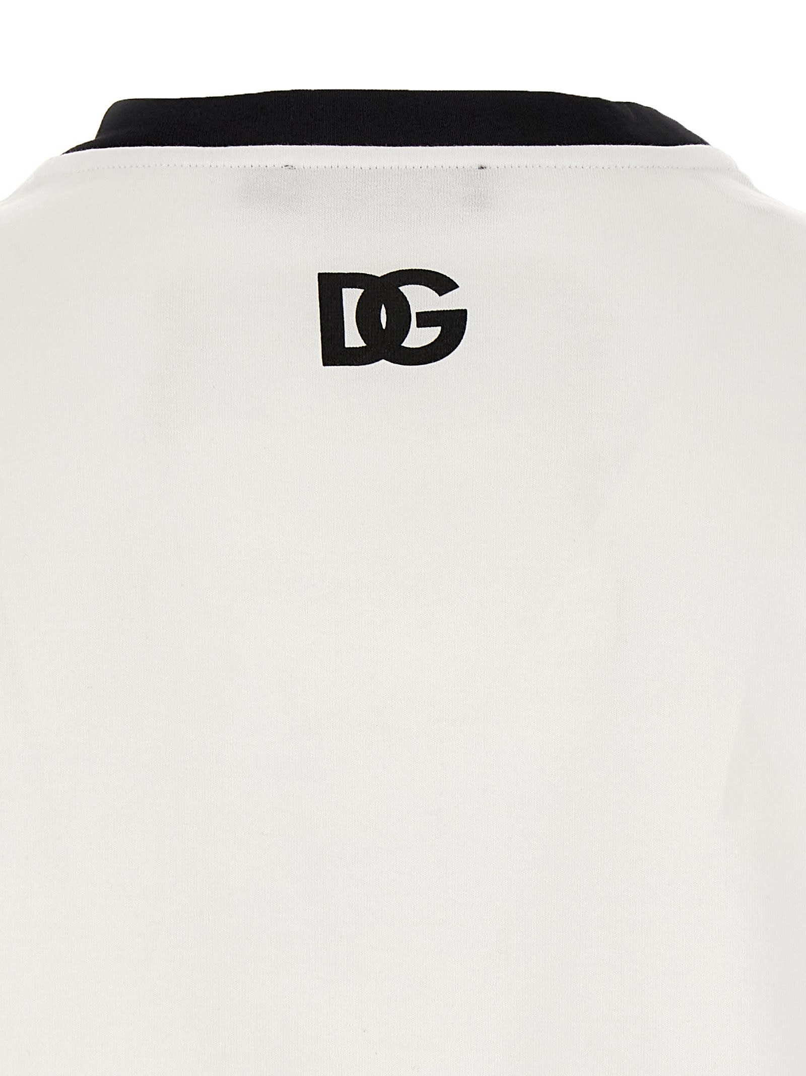 Dolce & Gabbana Graphic T-shirt Short Sleeves In White
