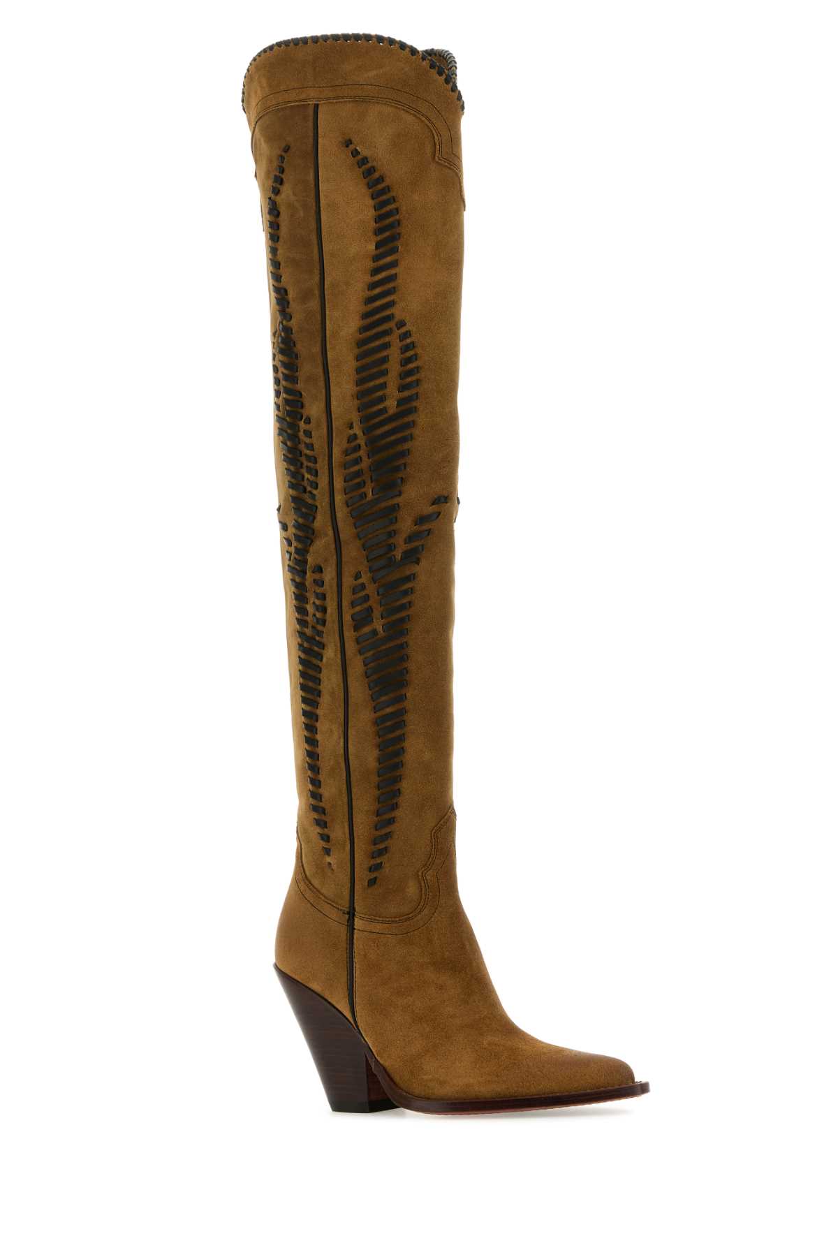 Shop Sonora Camel Suede Hermosa Twist Over-the-knee Boots