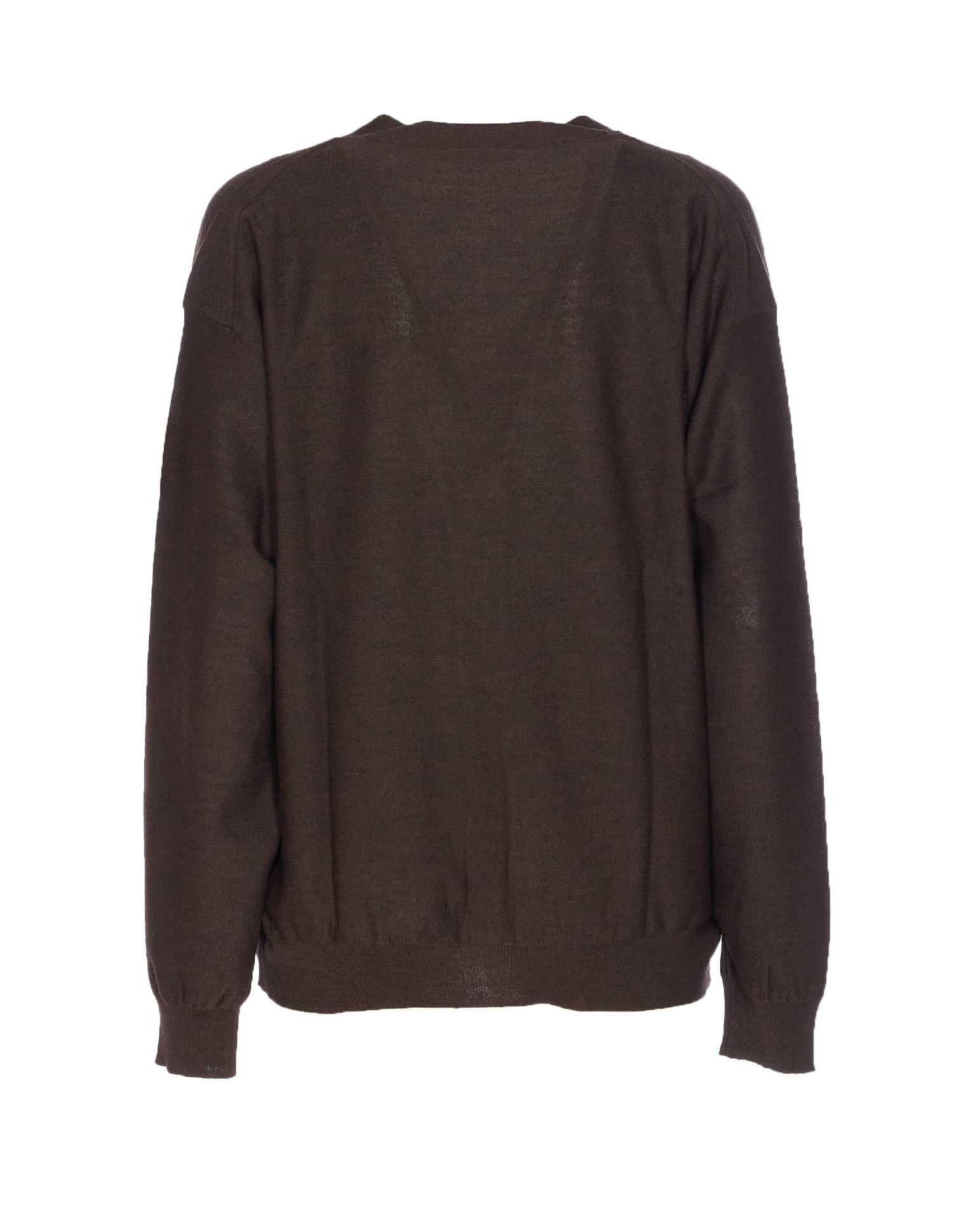 Lemaire Dark Cacao Cardigan Buttons Closure In Brown