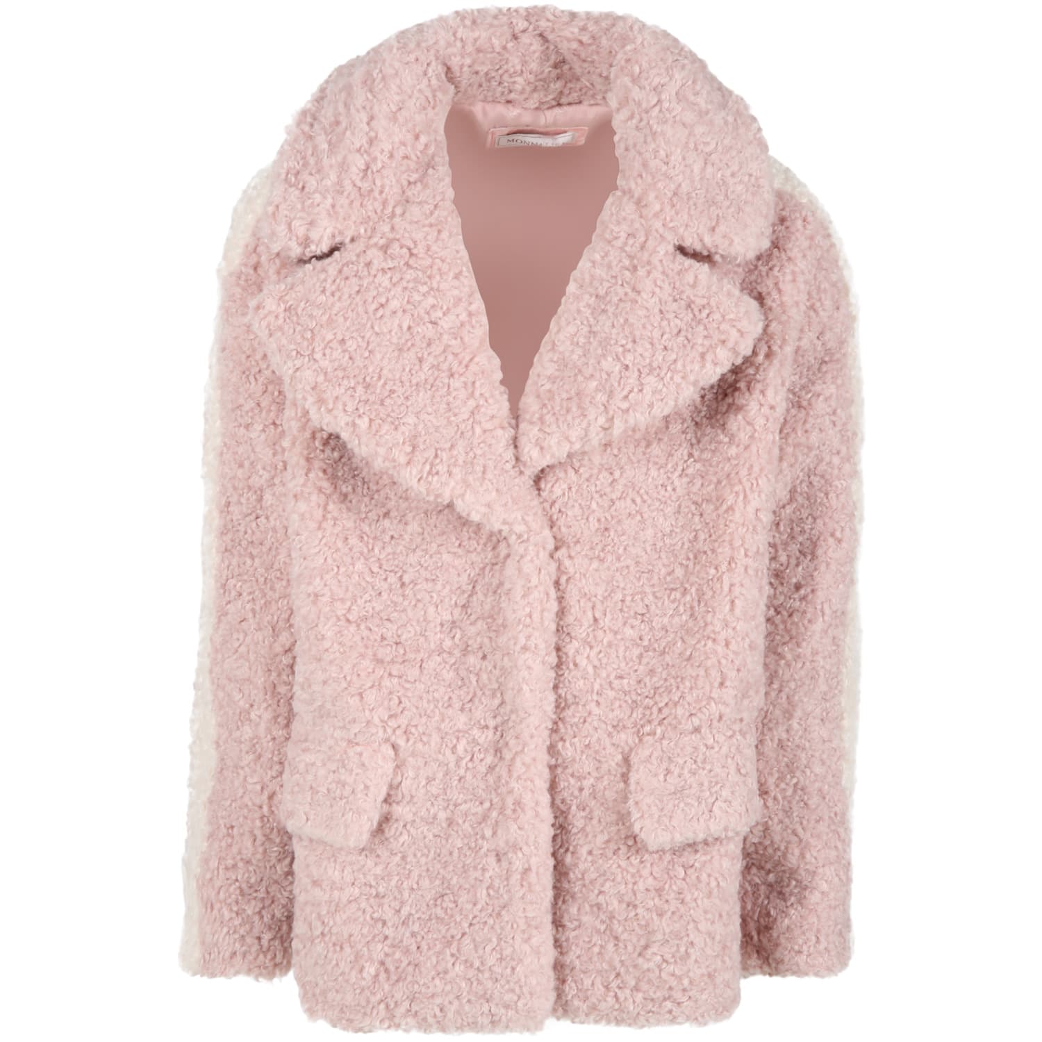 Monnalisa Pink Coat For Girl