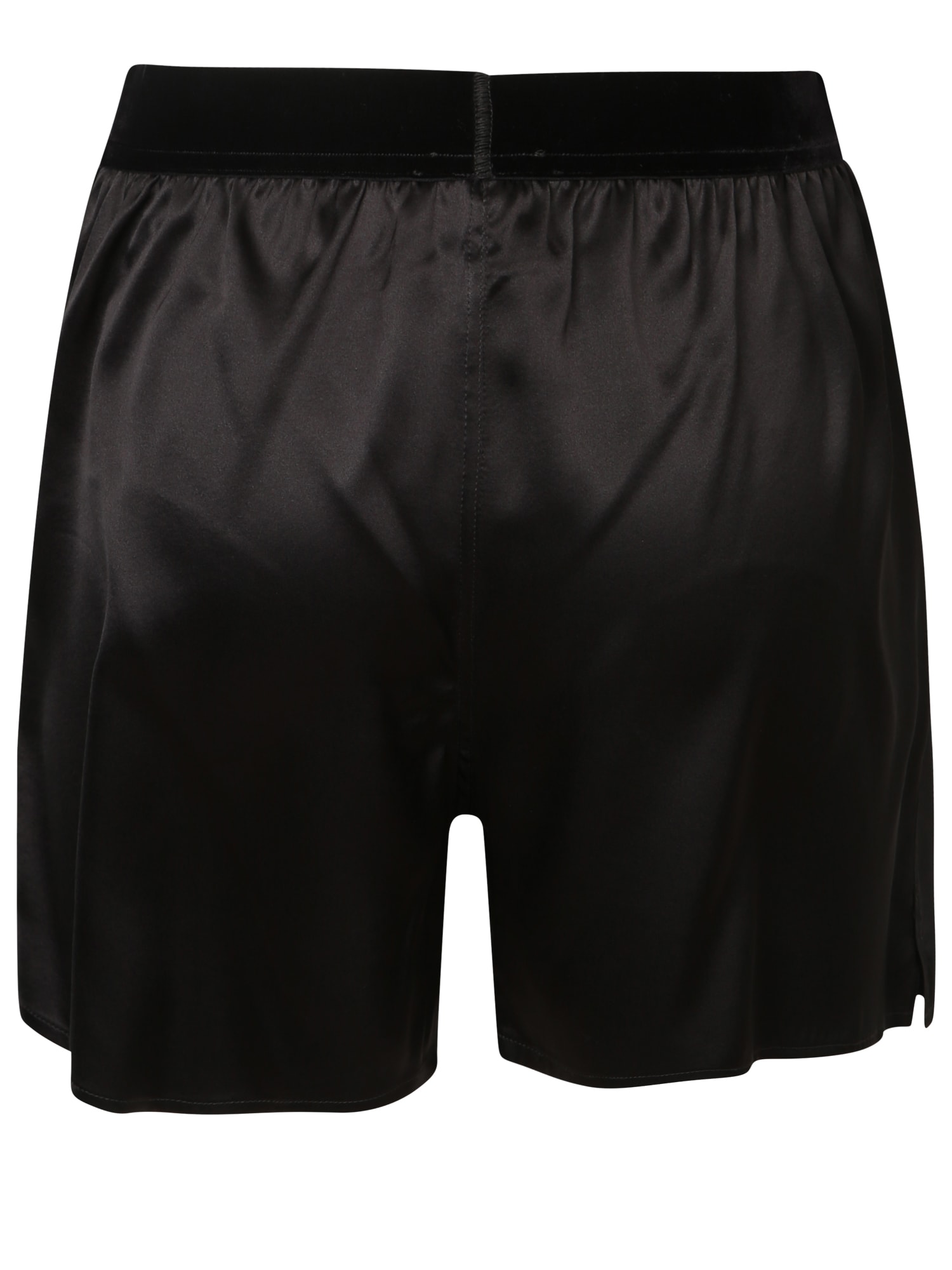 Shop Tom Ford Black Silk Satin Pj Shorts