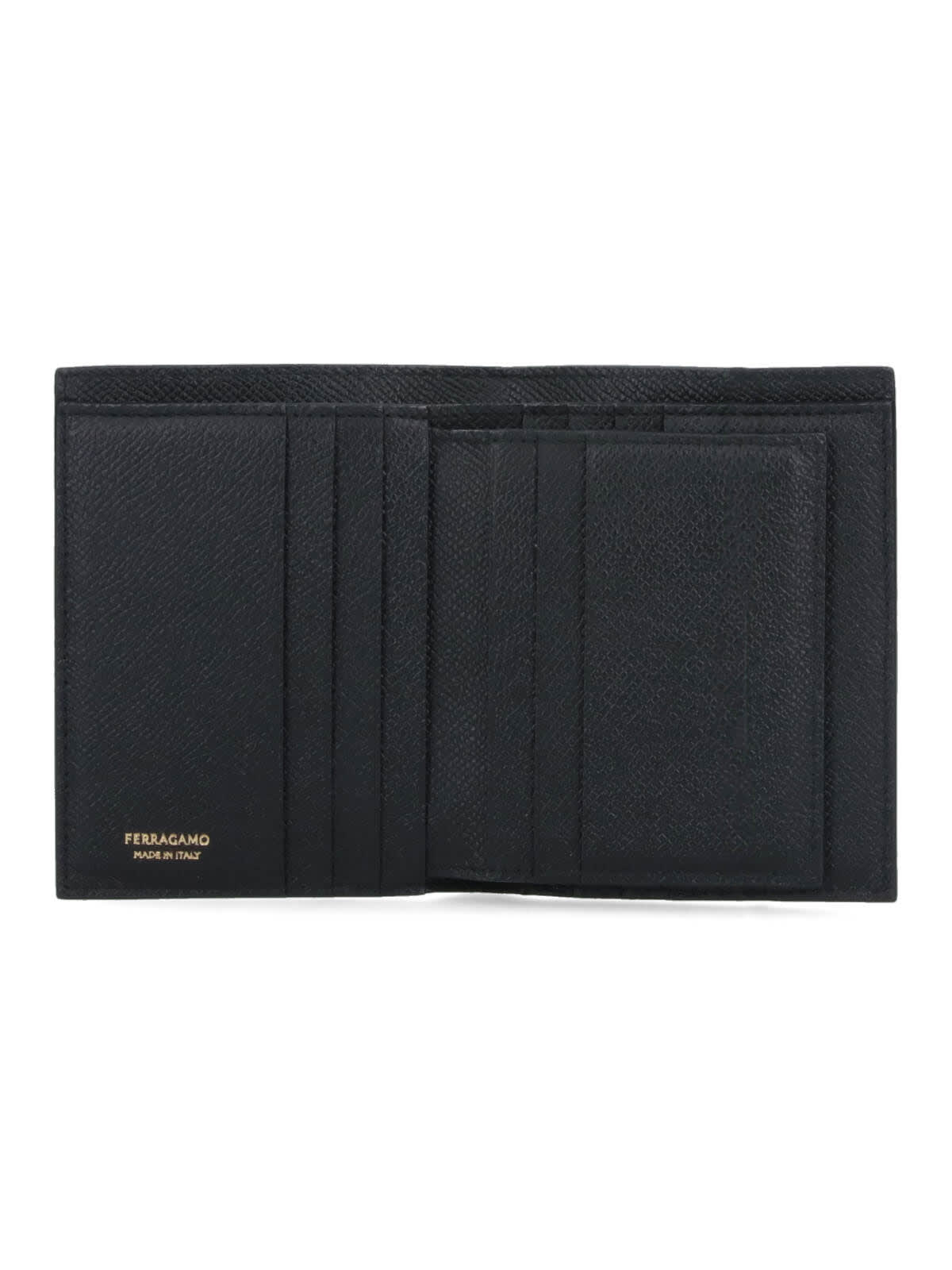 Ferragamo Compact Wallet Gancini In Blue