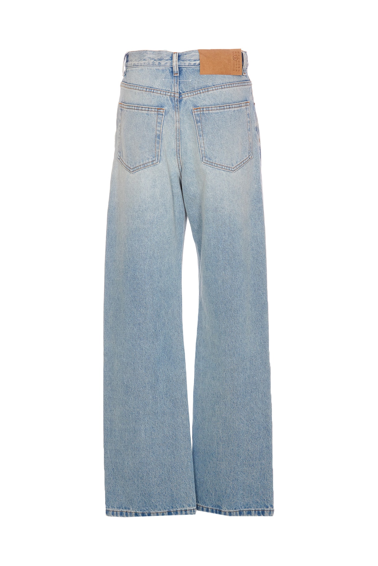 Shop Mm6 Maison Margiela Denim Jeans In Blue