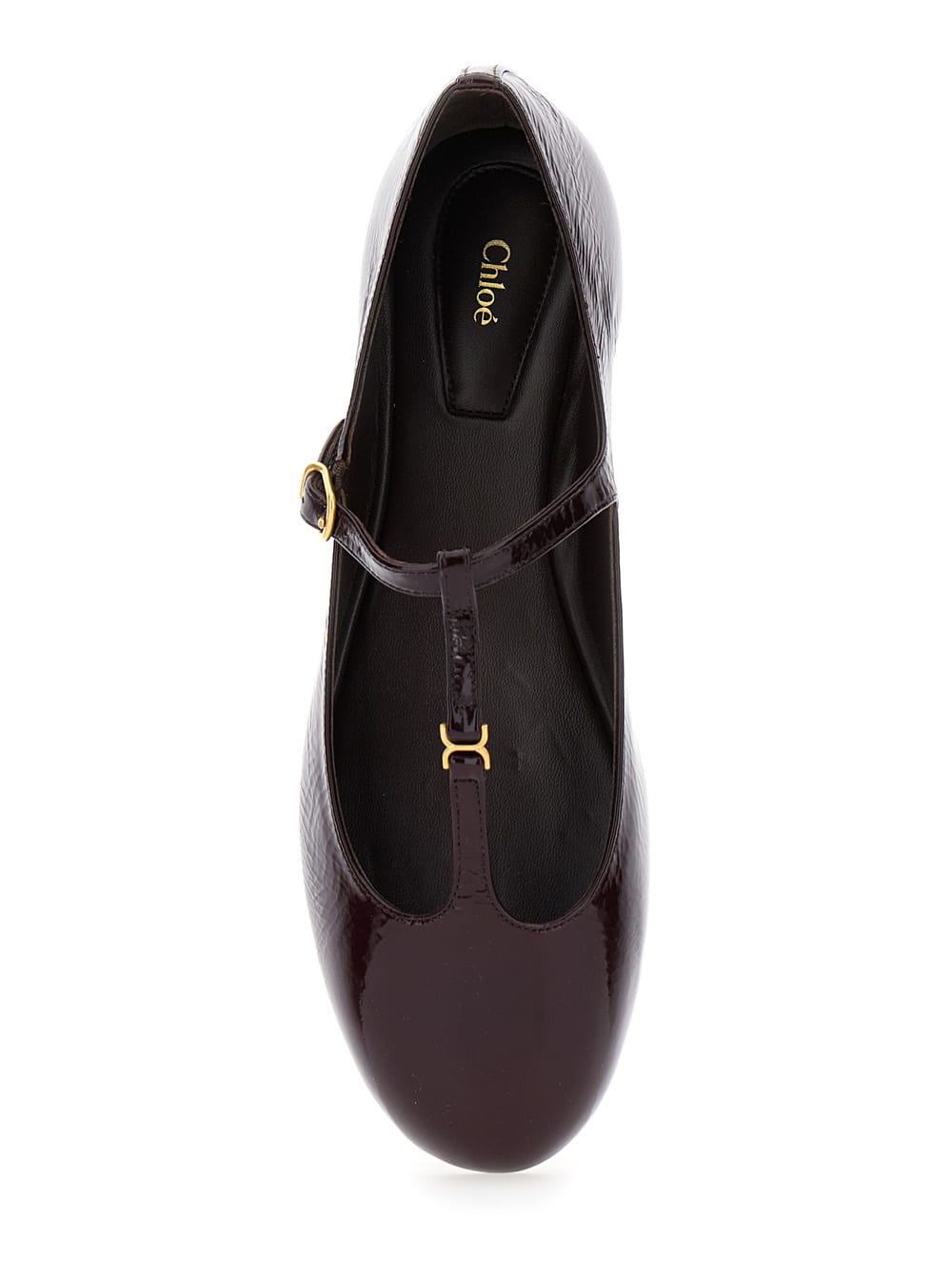 Shop Chloé Marcie Flats In Plum Purple