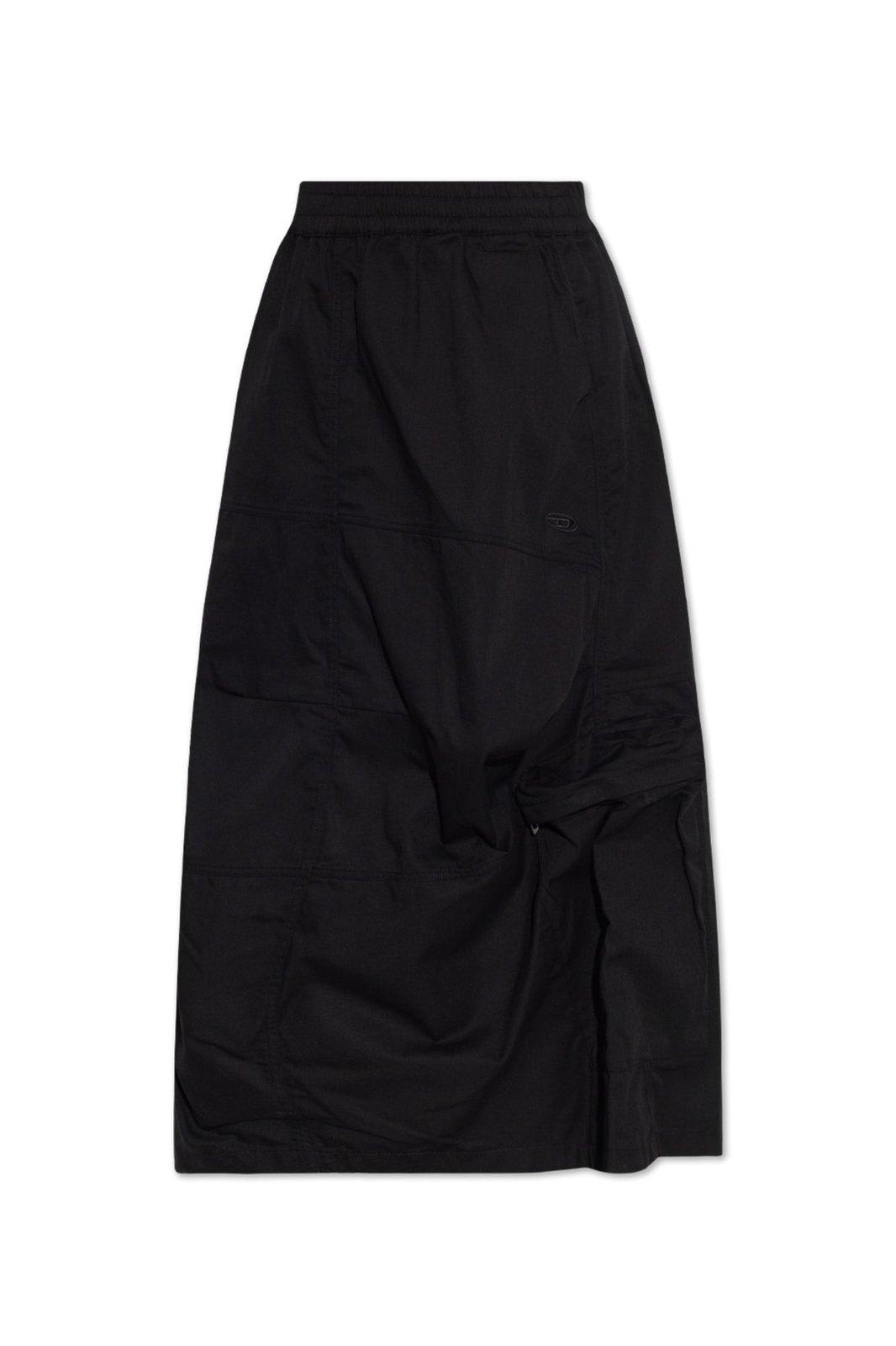 Shop Diesel O-riana-p2 Midi Skirt In Black