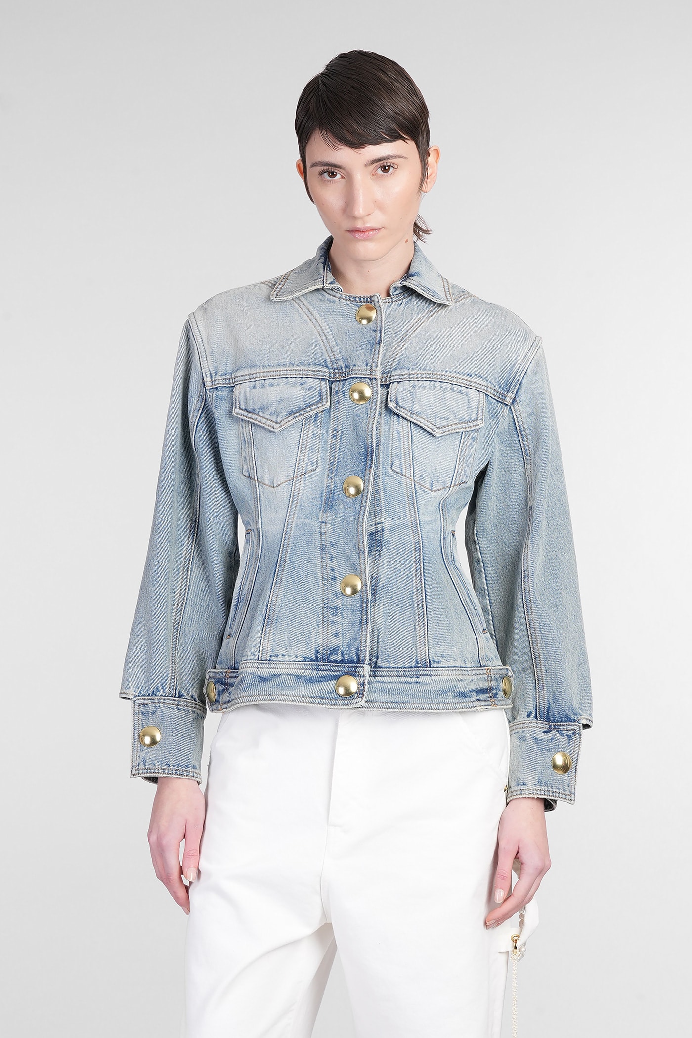 Gwen Denim Jackets In Blue Denim