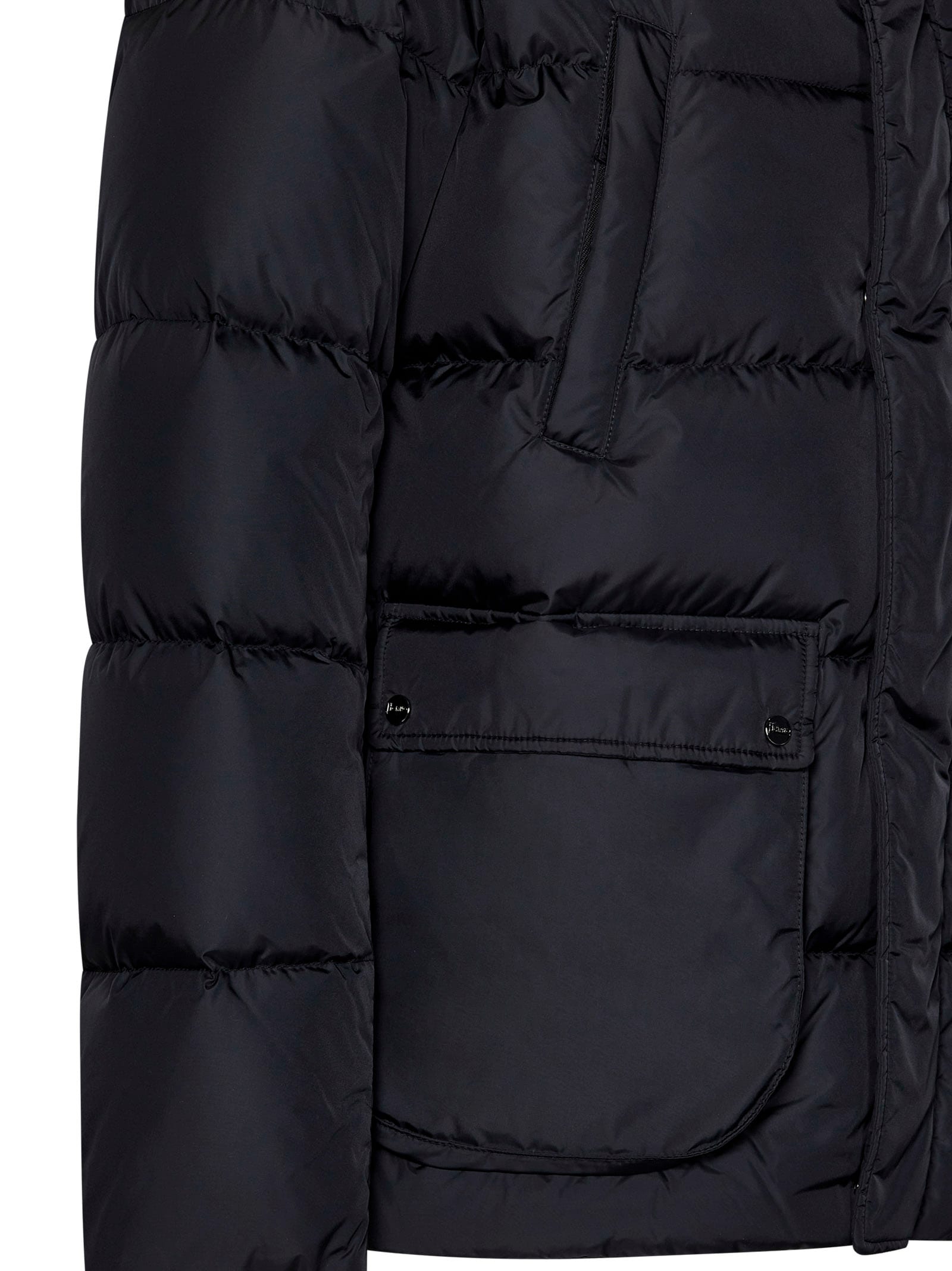 Shop Herno Down Jacket In Black