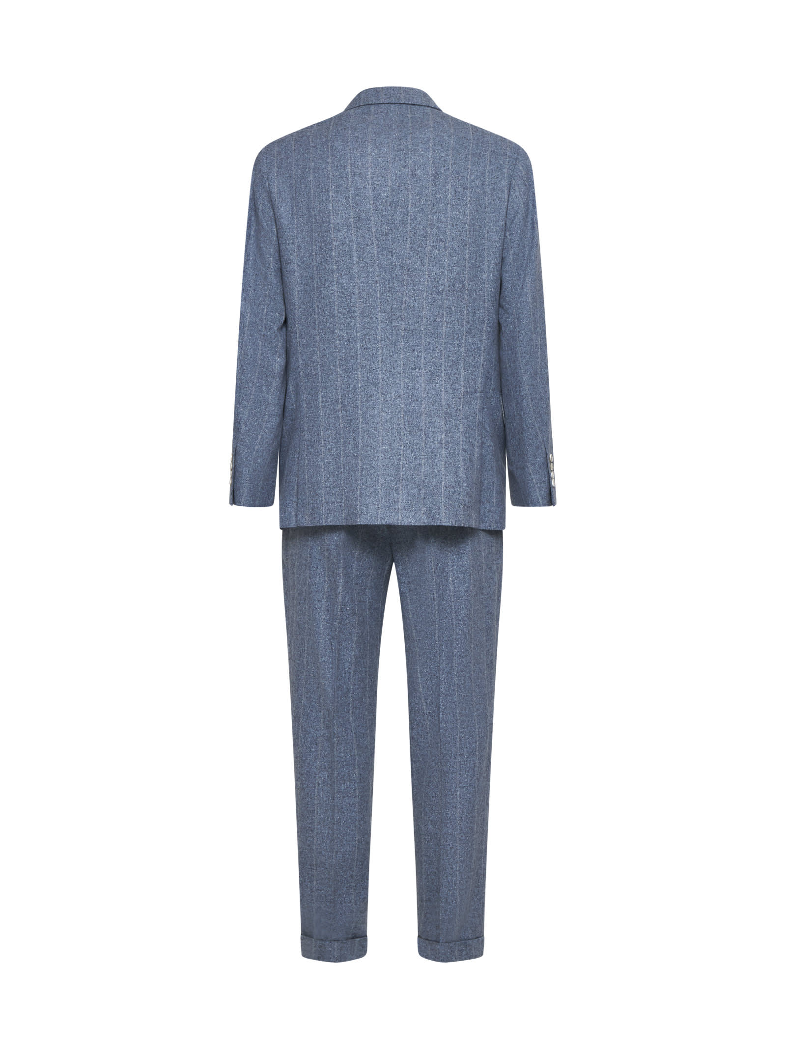 Shop Brunello Cucinelli Suit In Clear Blue