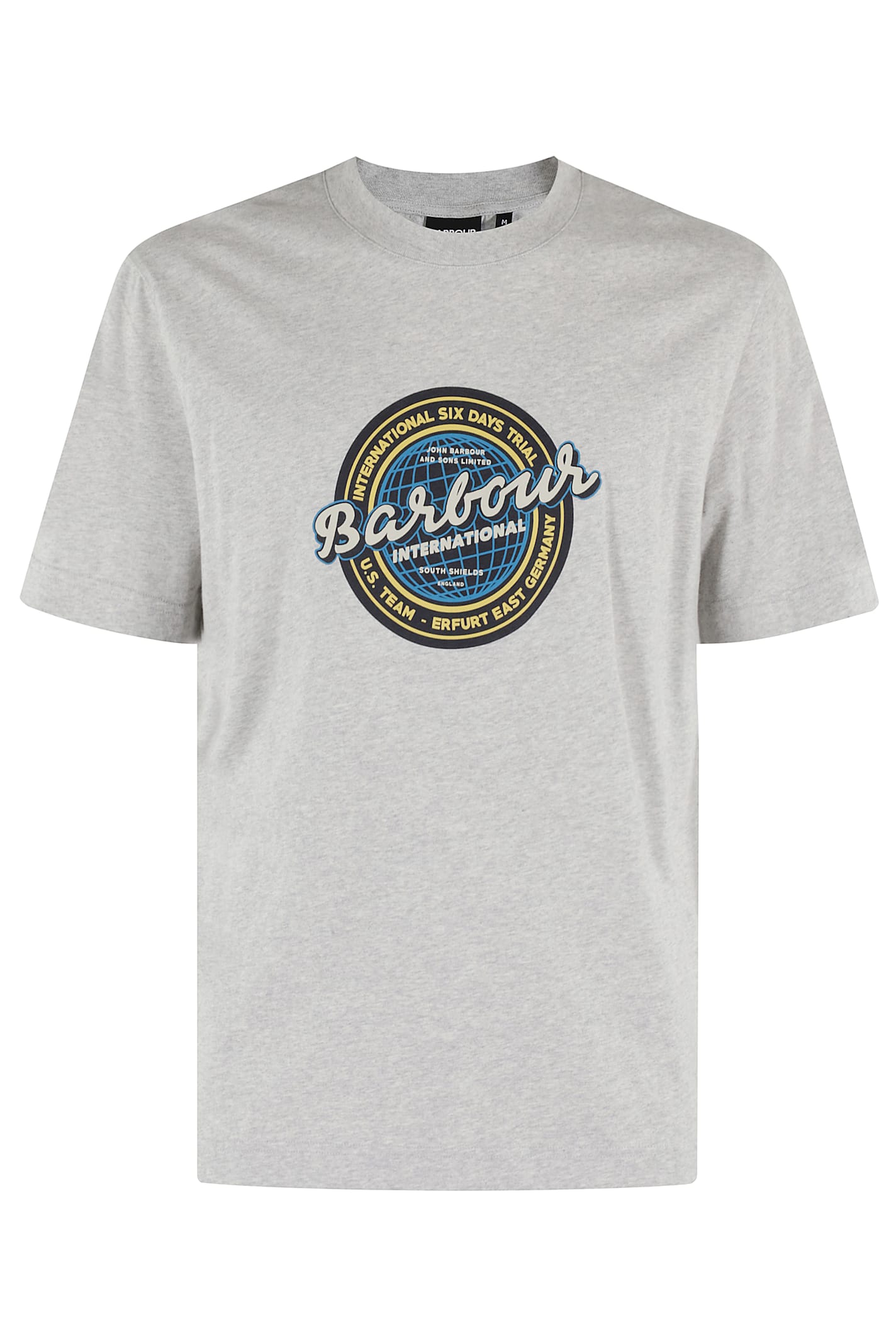 Barbour Carlise Graphic Tshirt In Grey Marl