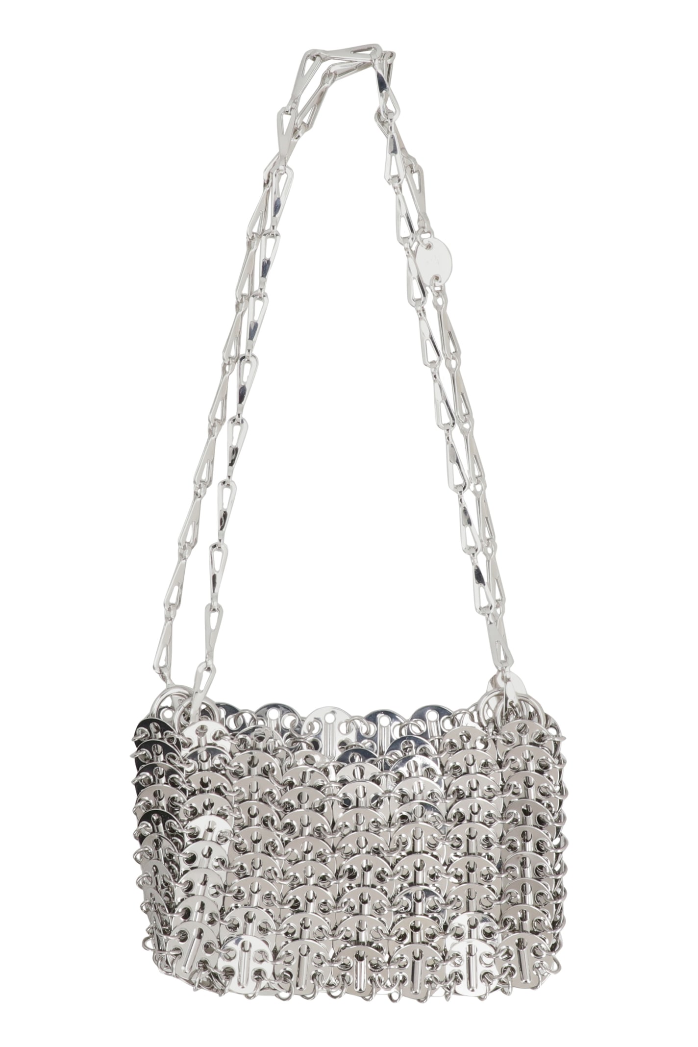 Rabanne Silver Iconic 1969 Nano Bag In Silver