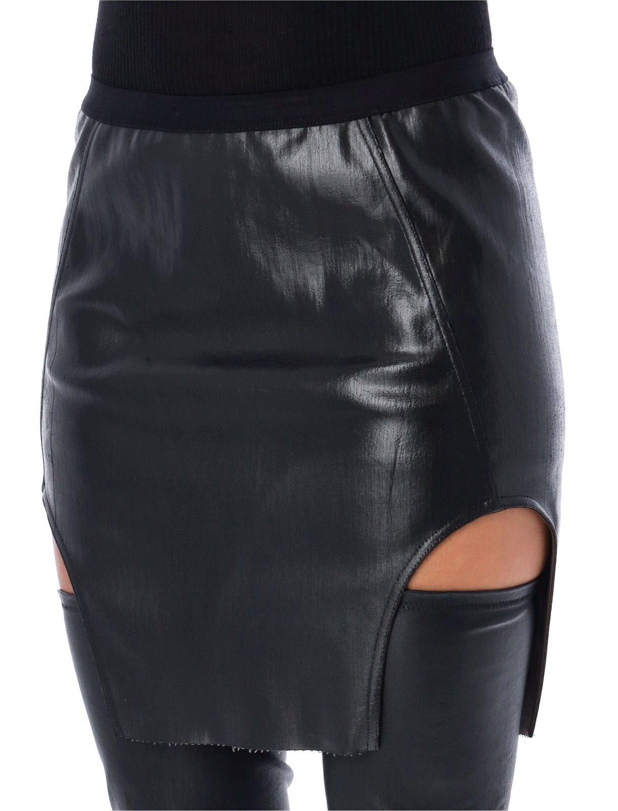 Shop Rick Owens Diana High Waist Mini Skirt In Black