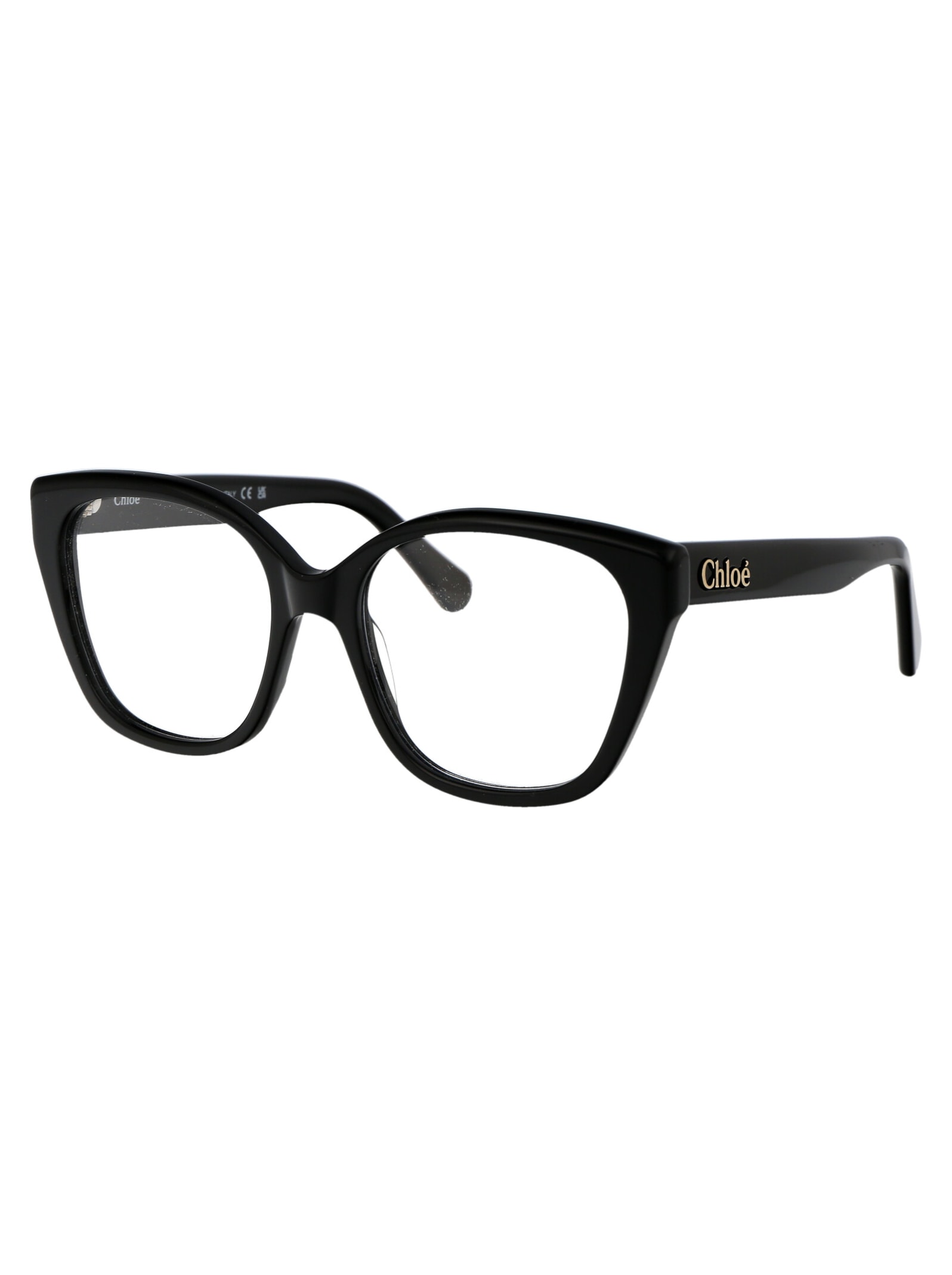 Shop Chloé Ch0241o Glasses In 001 Black Black Transparent