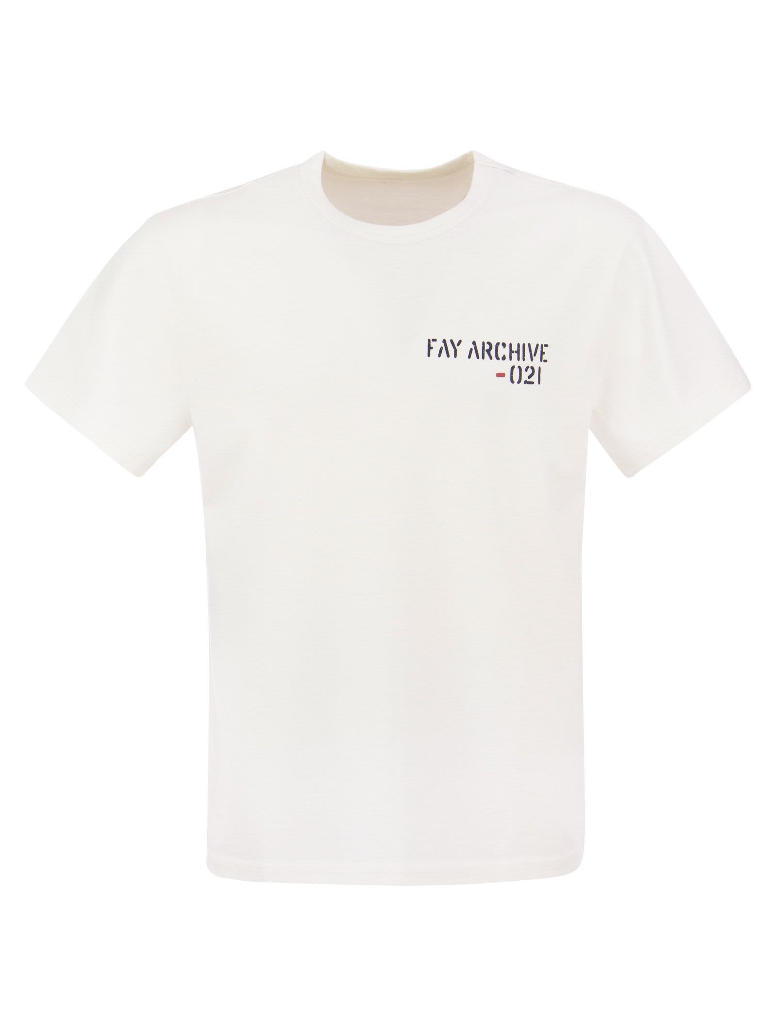 Fay Crew-neck T-shirt With Logo