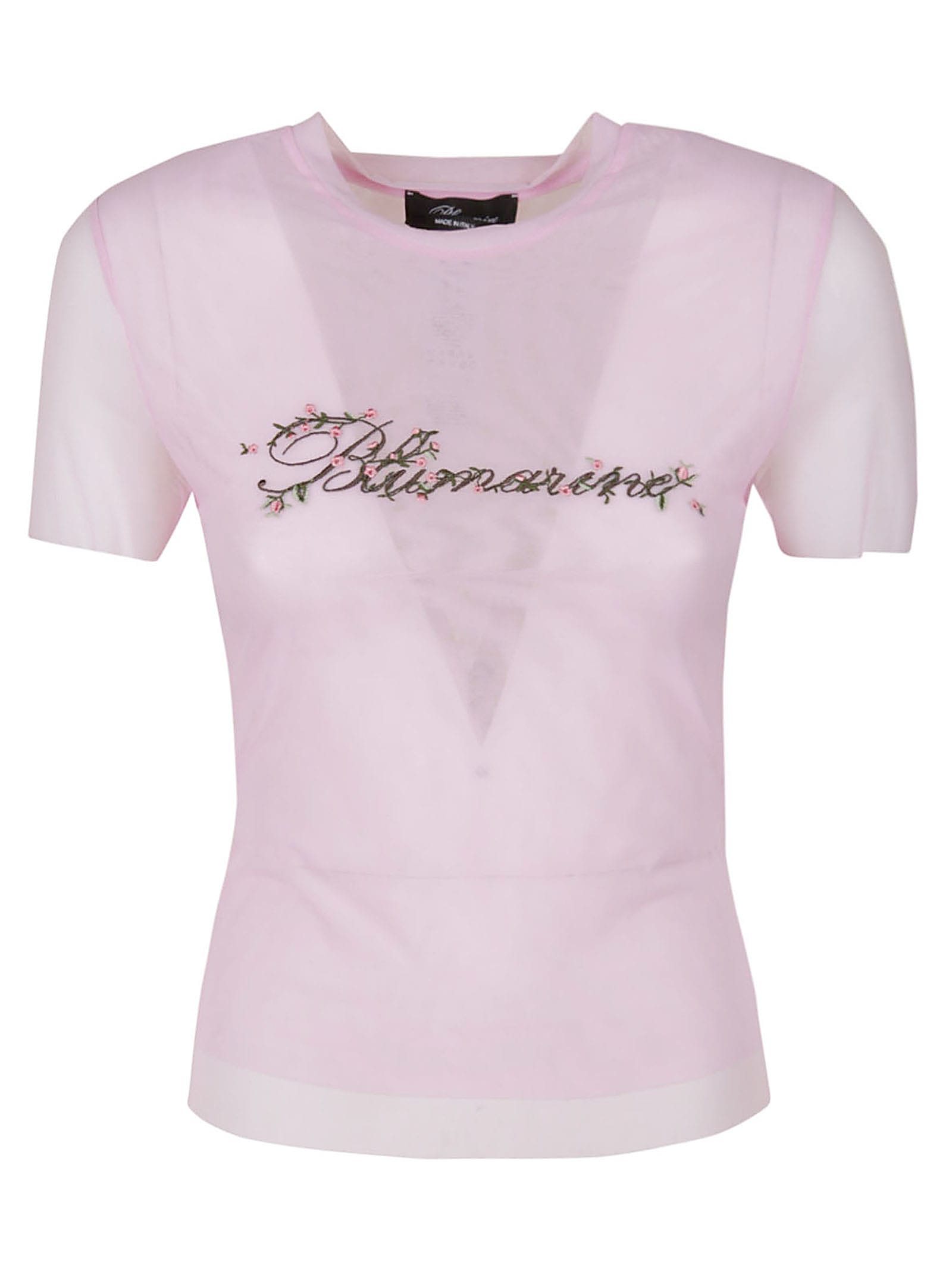 Blumarine Logo Embroidered Lace T-shirt