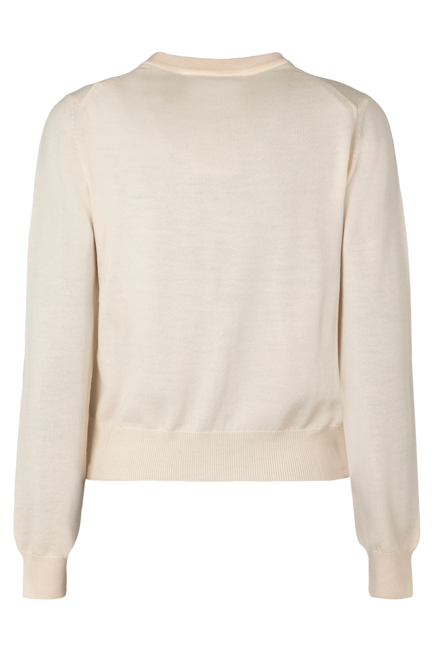 Maison Kitsuné Wool Cardigan In Neutral