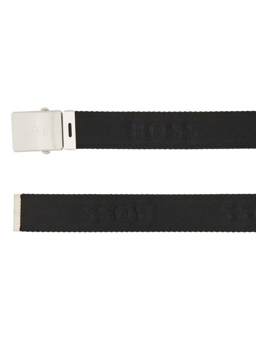 Shop Hugo Boss Icon-ro-j Belt In Black