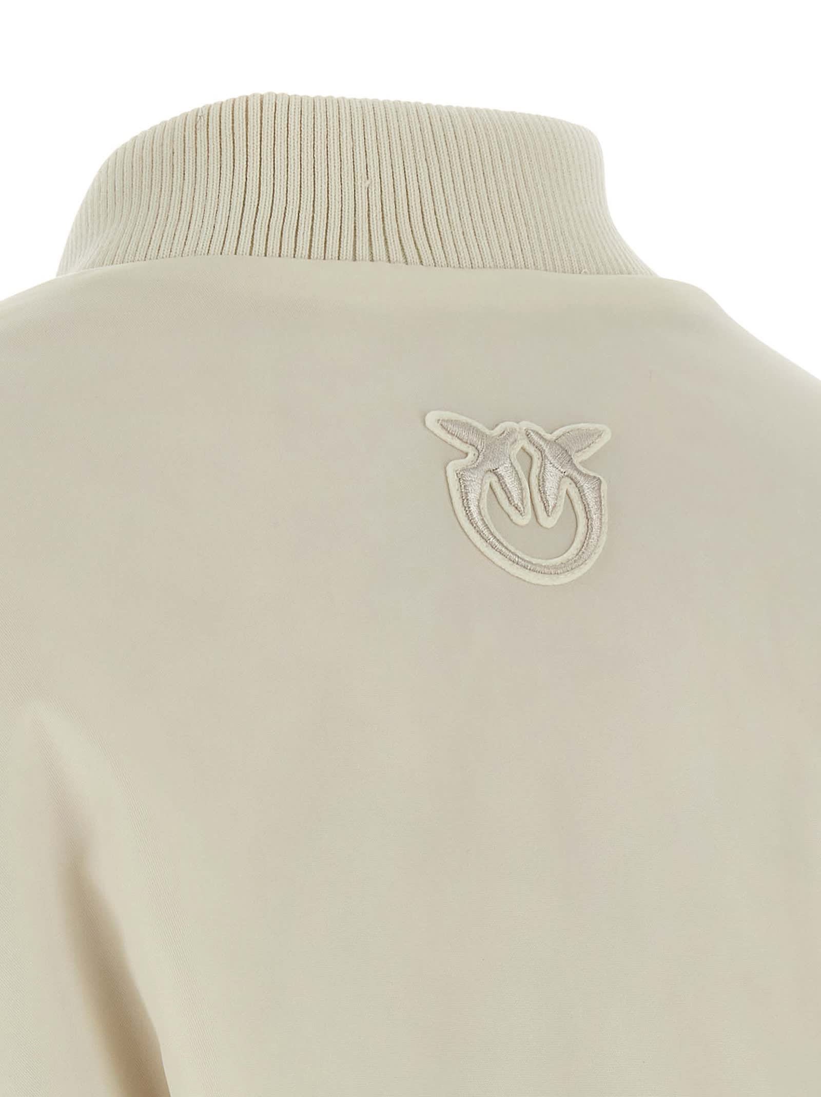 Pinko Bacon Bomber Jacket In Neutral