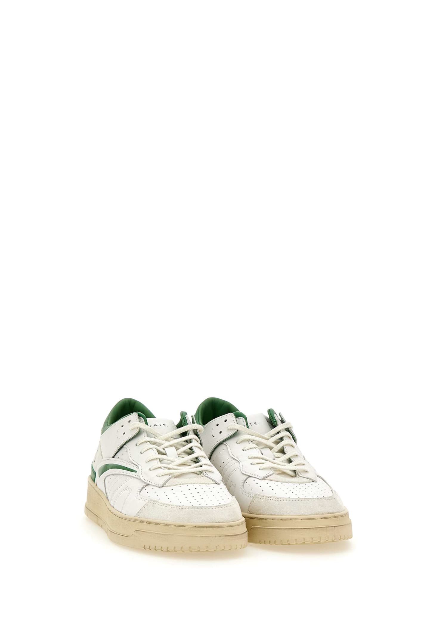 Shop Date Torneo Leather Sneakers In White