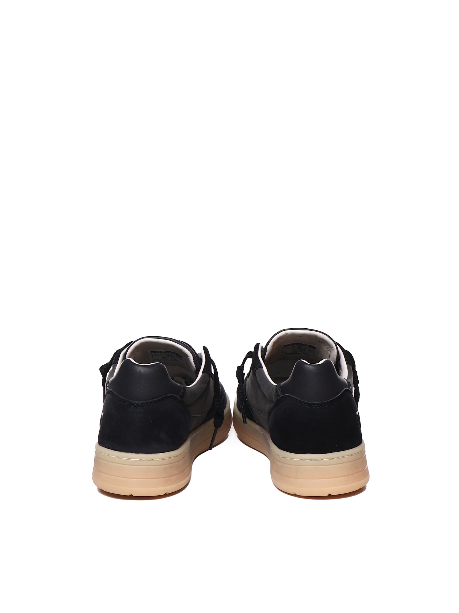 Shop Date Sneakers In Leather In Black