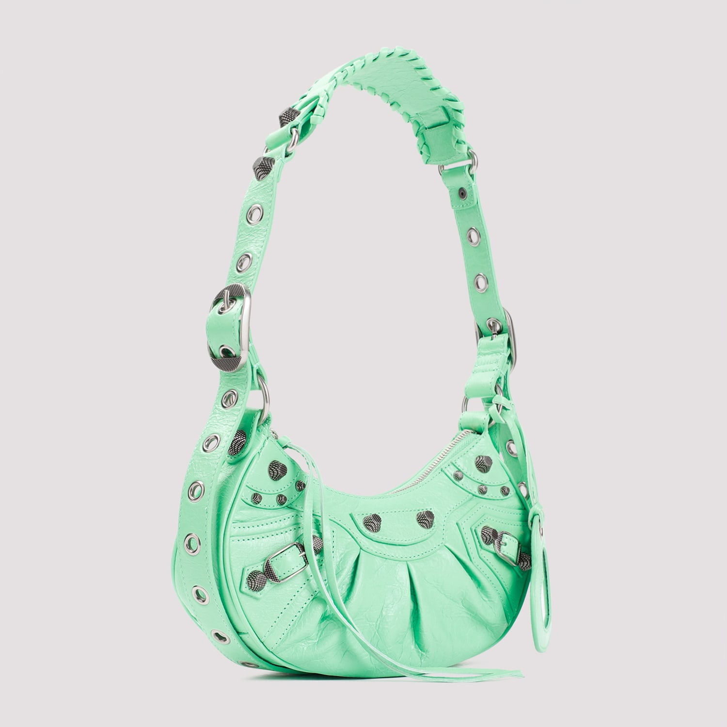 Shop Balenciaga Le Cagole Xs Shoulder Bag In Mint Green