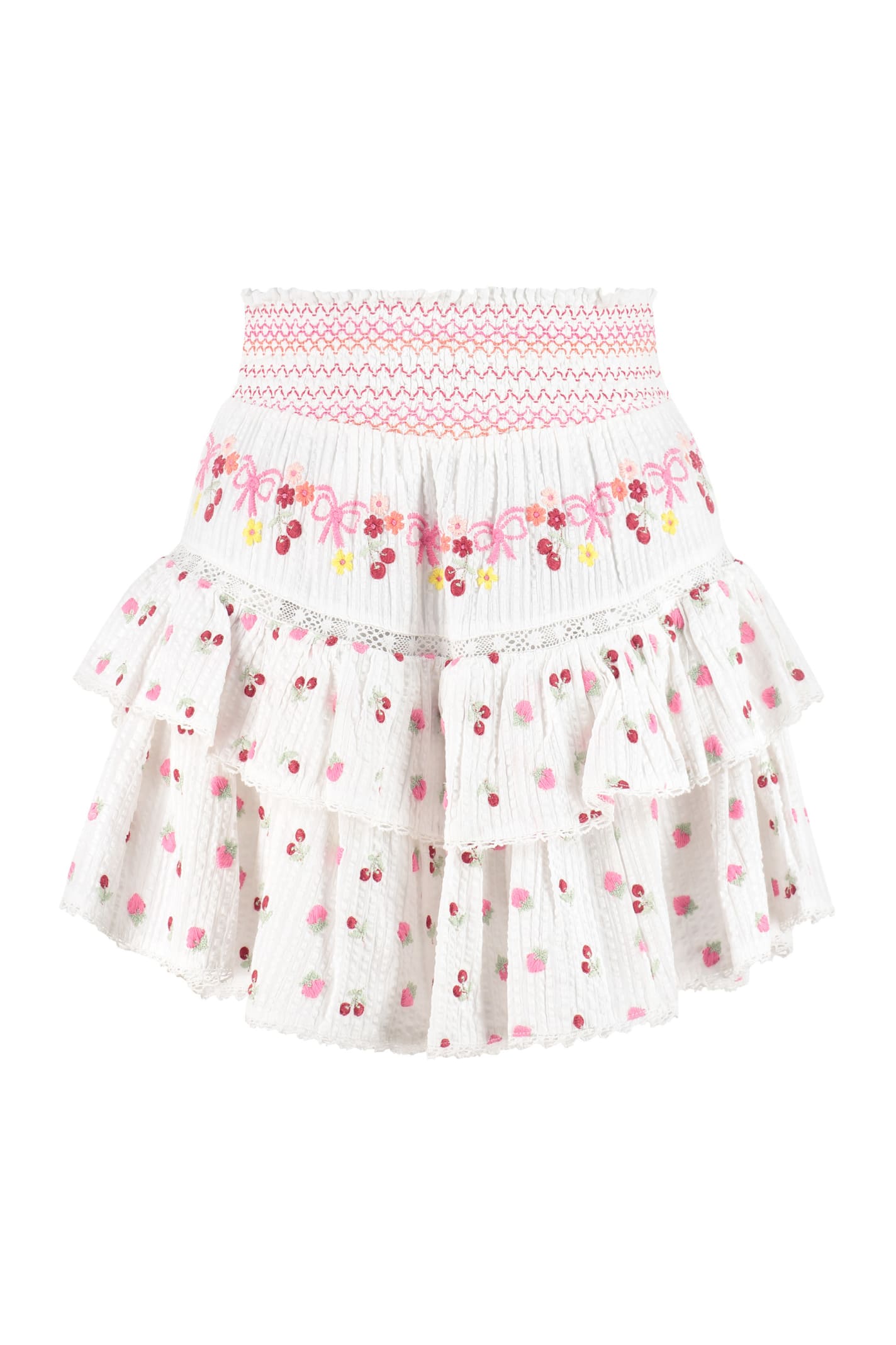 Loveshackfancy Babies' Talma Ruffled Mini Skirt In White